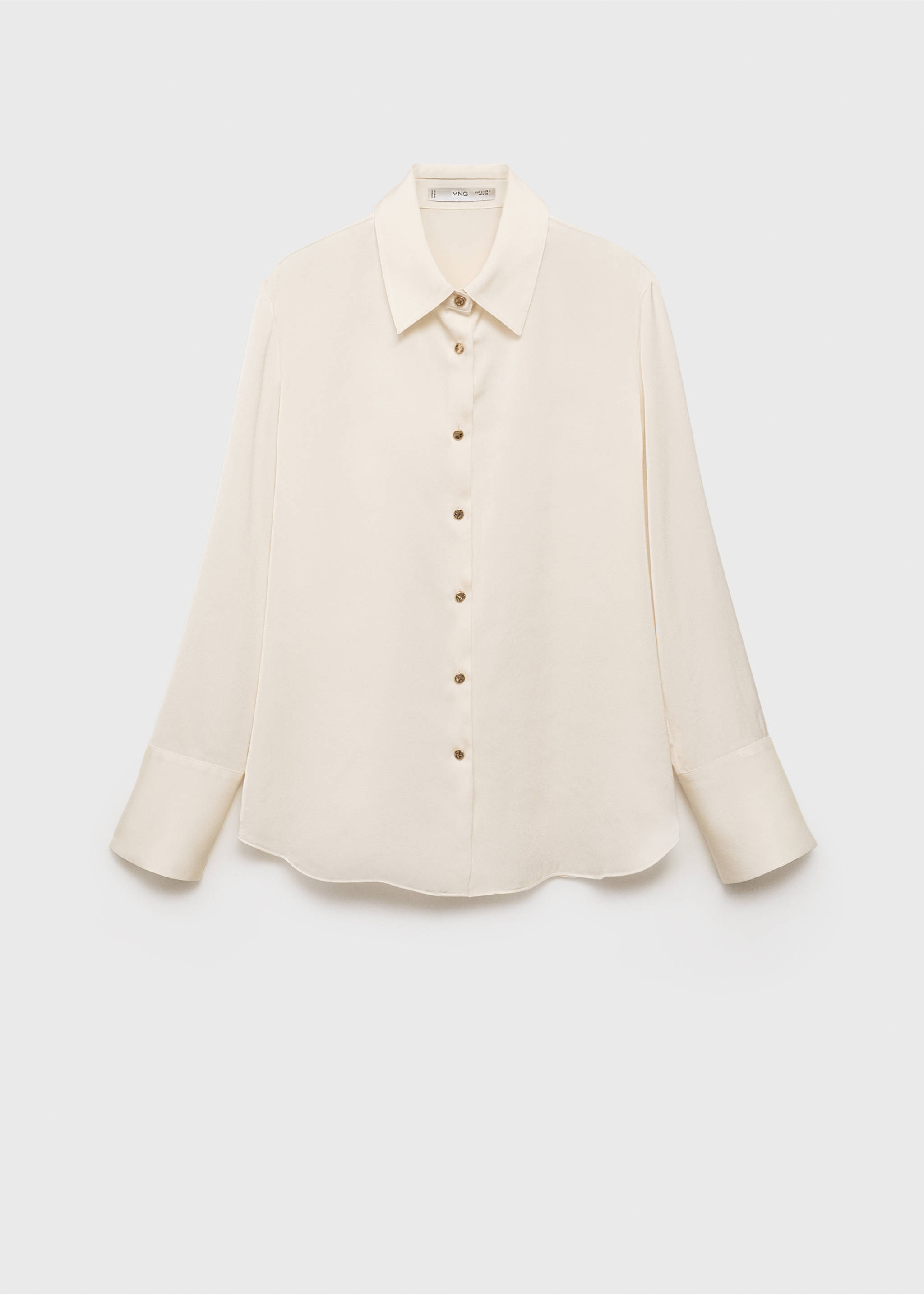 Chemise fluide satinée - Article sans modèle, Écru. Ref: 17014087-00.