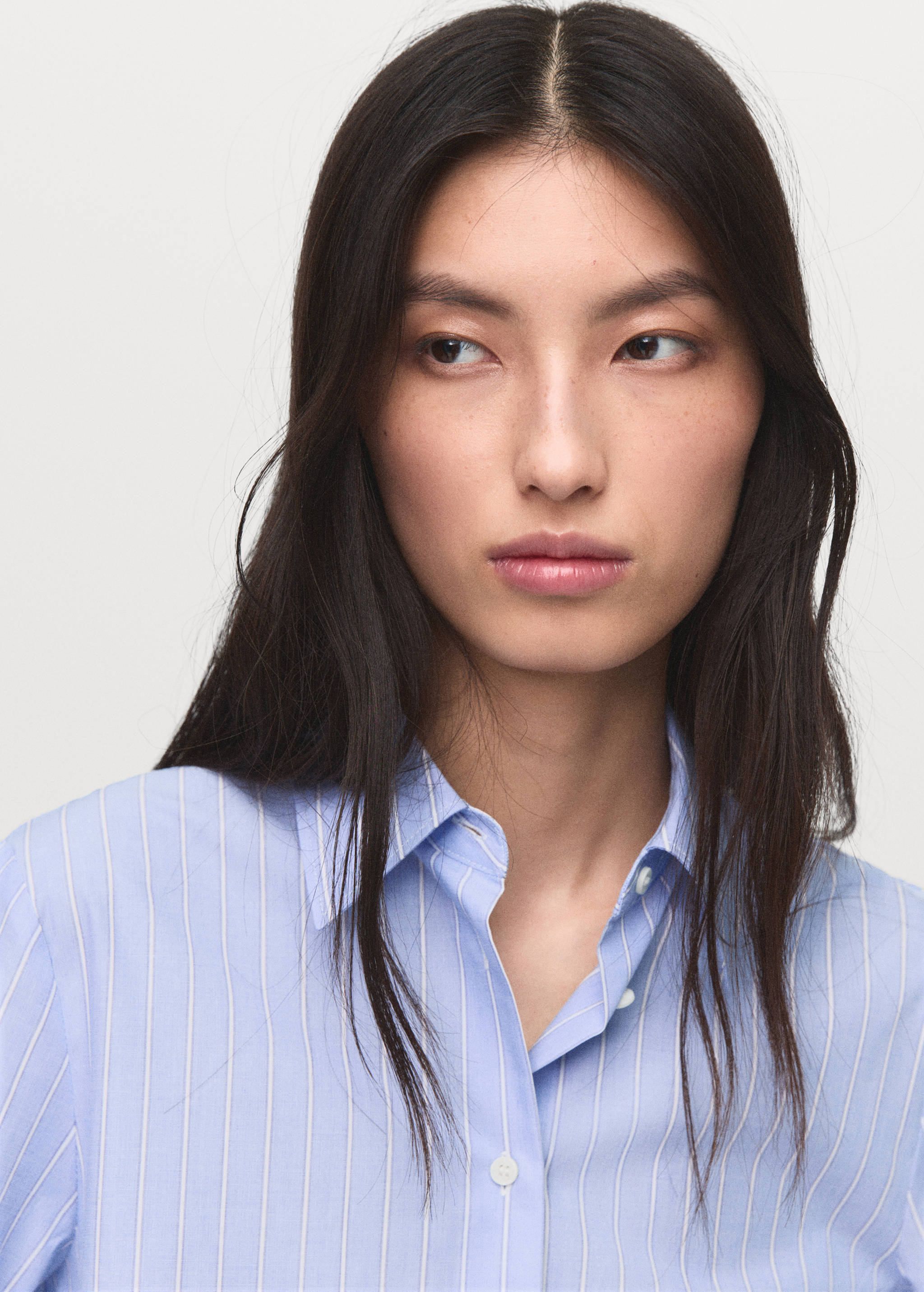 Chemise droite mélange coton et lyocell - Détail de l'article 1