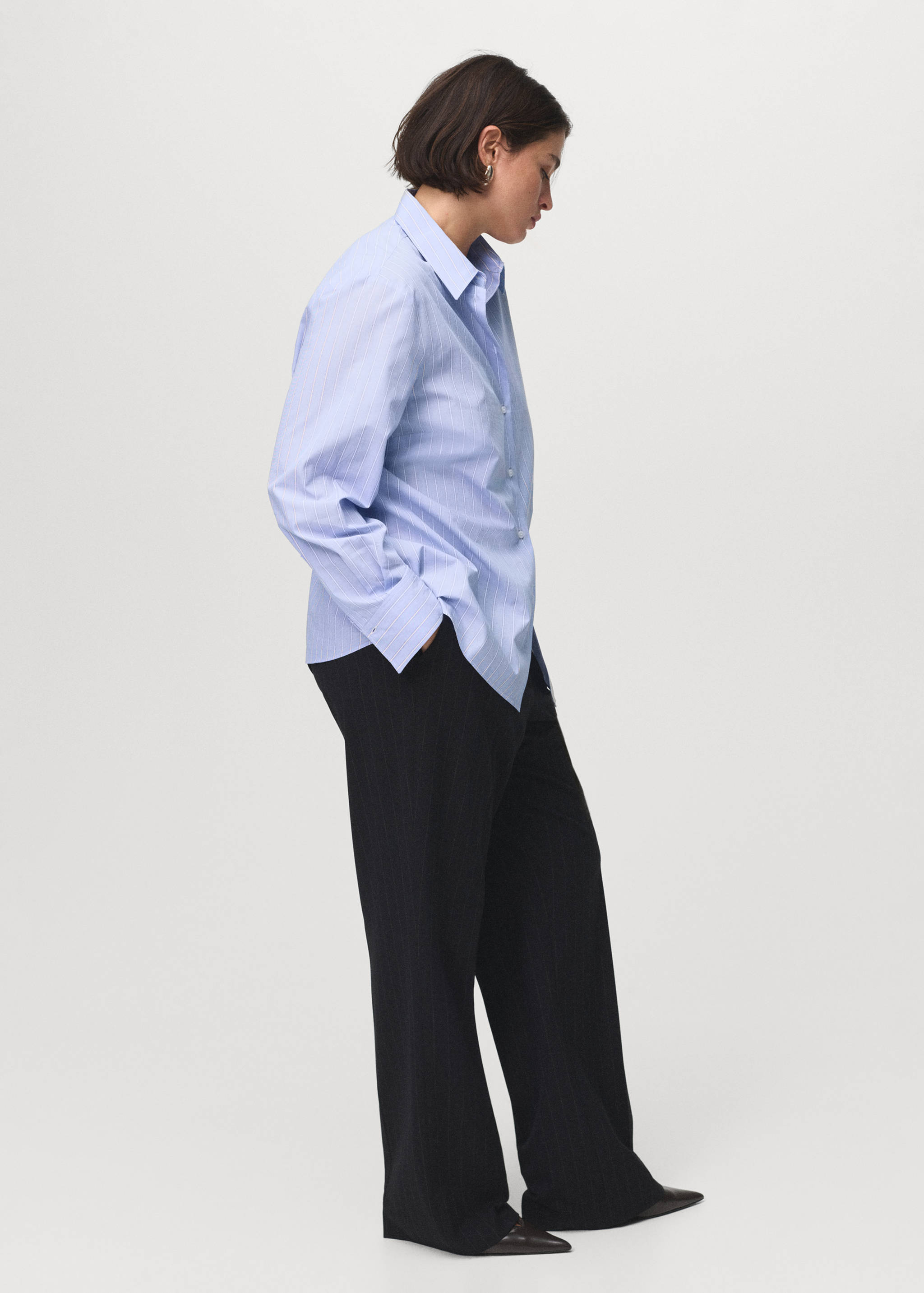 Chemise droite mélange coton et lyocell - Détail de l'article 3