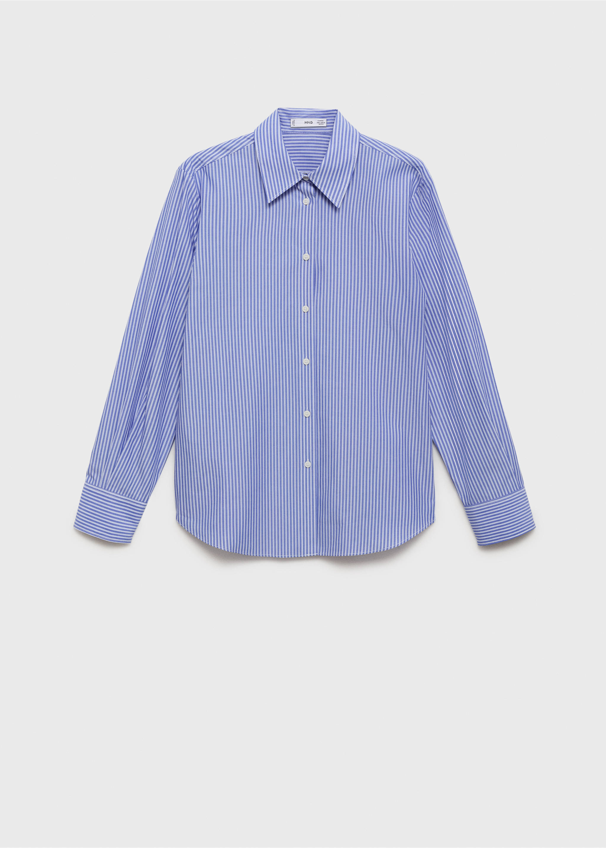 Cotton and lyocell blend straight shirt - Article without model, Blue. Ref: 17014088-00.