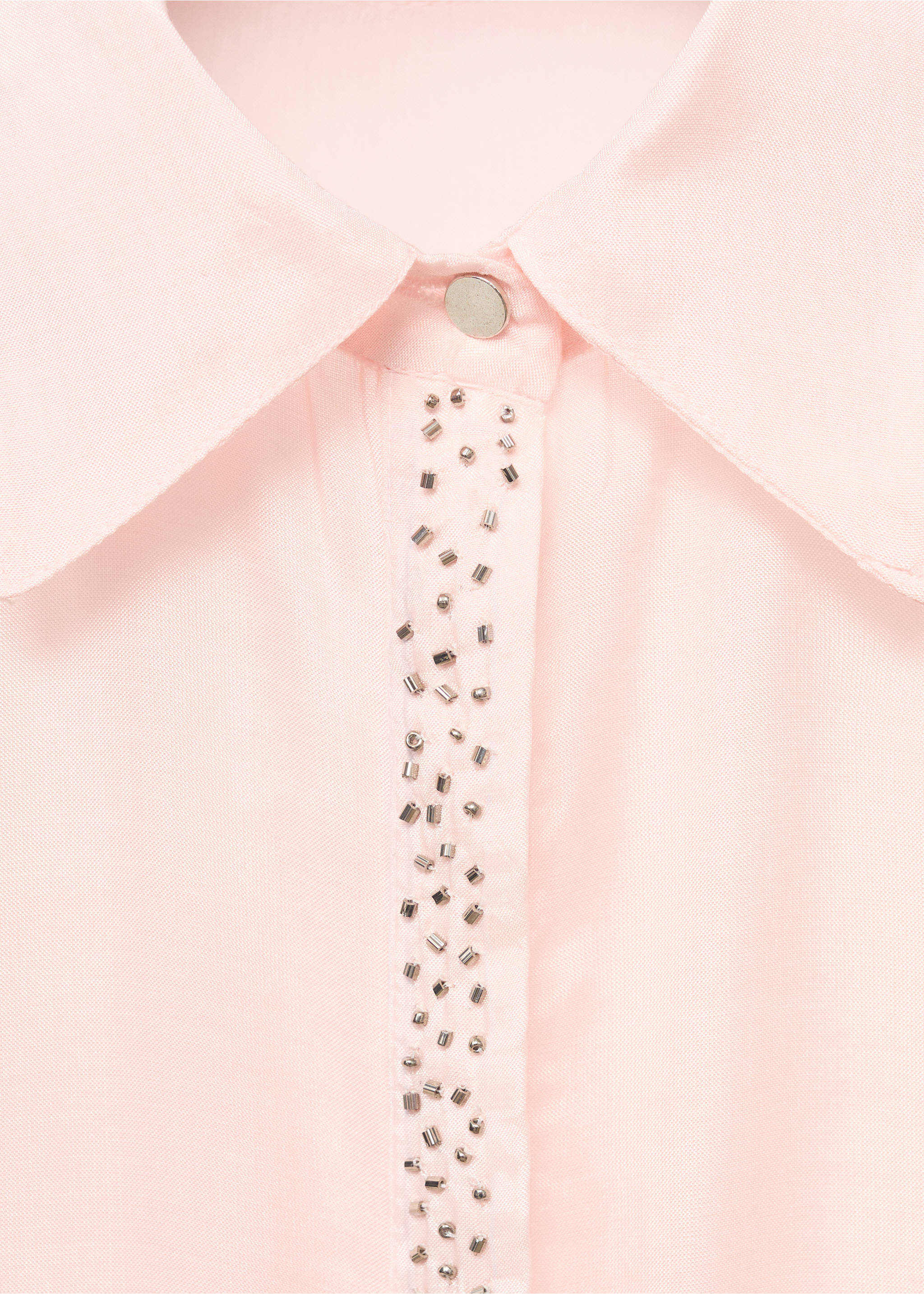 Chemise modale strass - Détail de l'article 8, Rose pastel. Ref: 17014089-00.