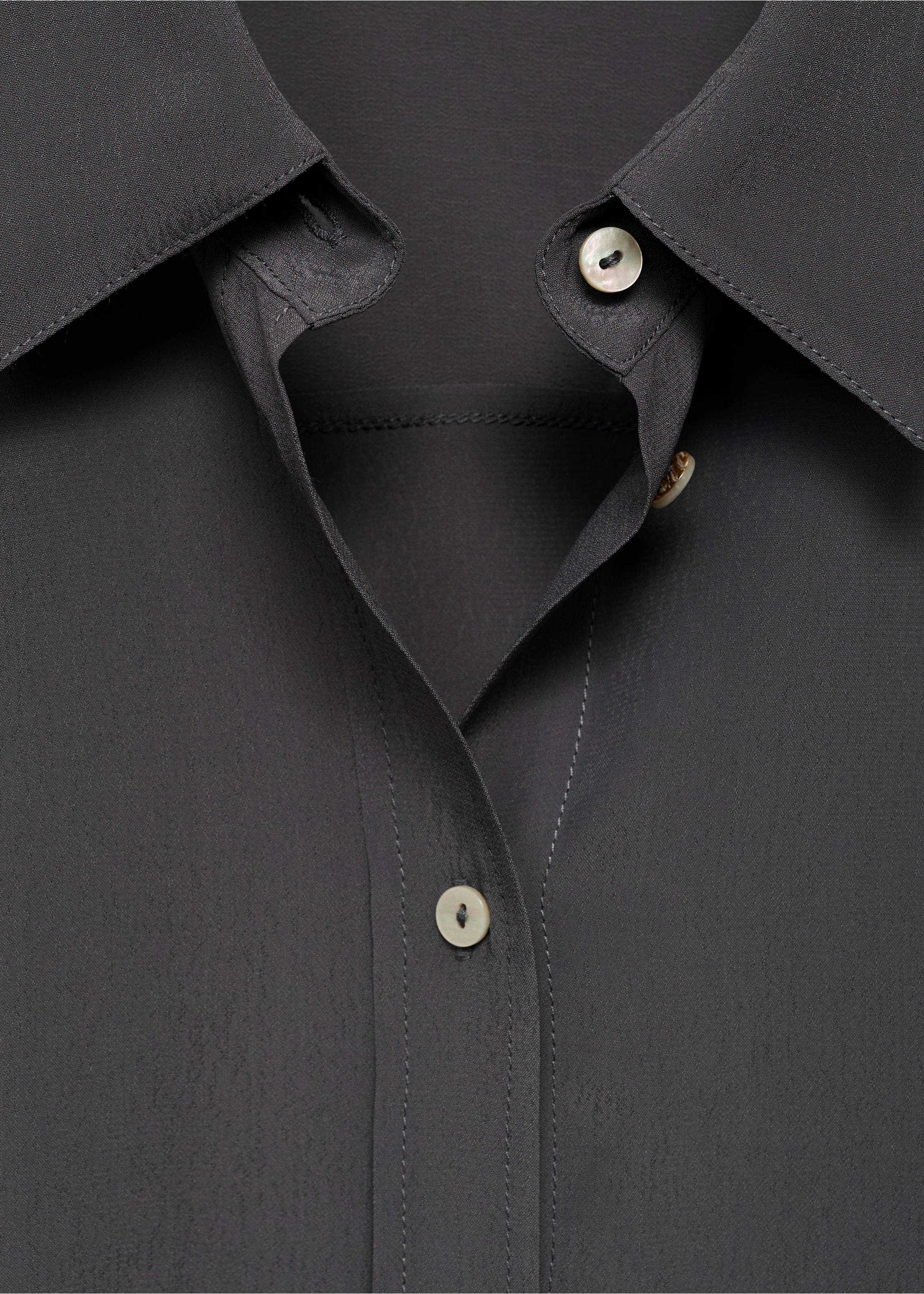 Oversize flowy shirt - Details of the article 8, Medium Grey. Ref: 17014090-00.