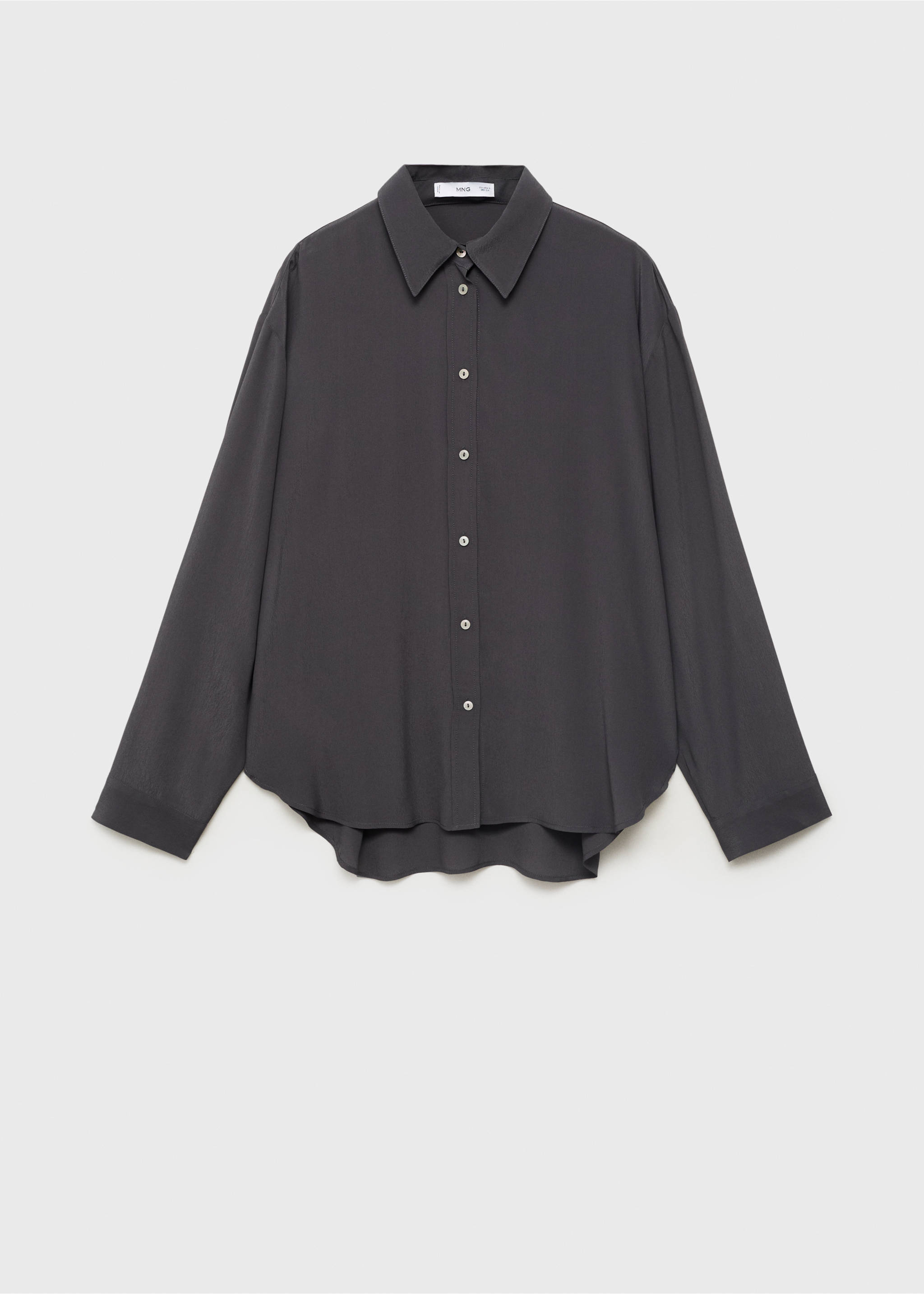 Oversize flowy shirt - Article without model, Medium Grey. Ref: 17014090-00.