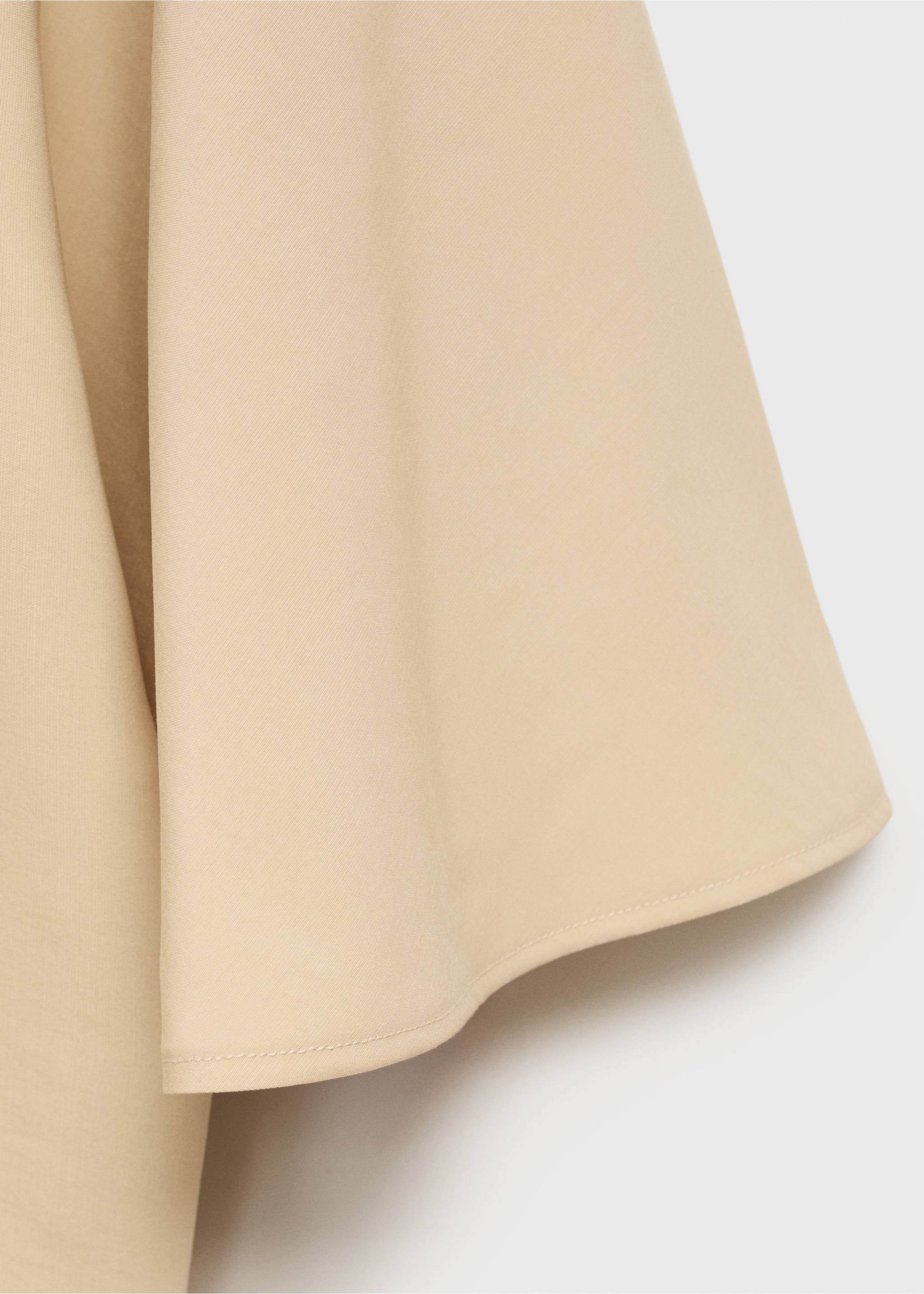 Oversized three-quarter sleeve shirt - Details of the article 0, Sand. Ref: 17014091-00.