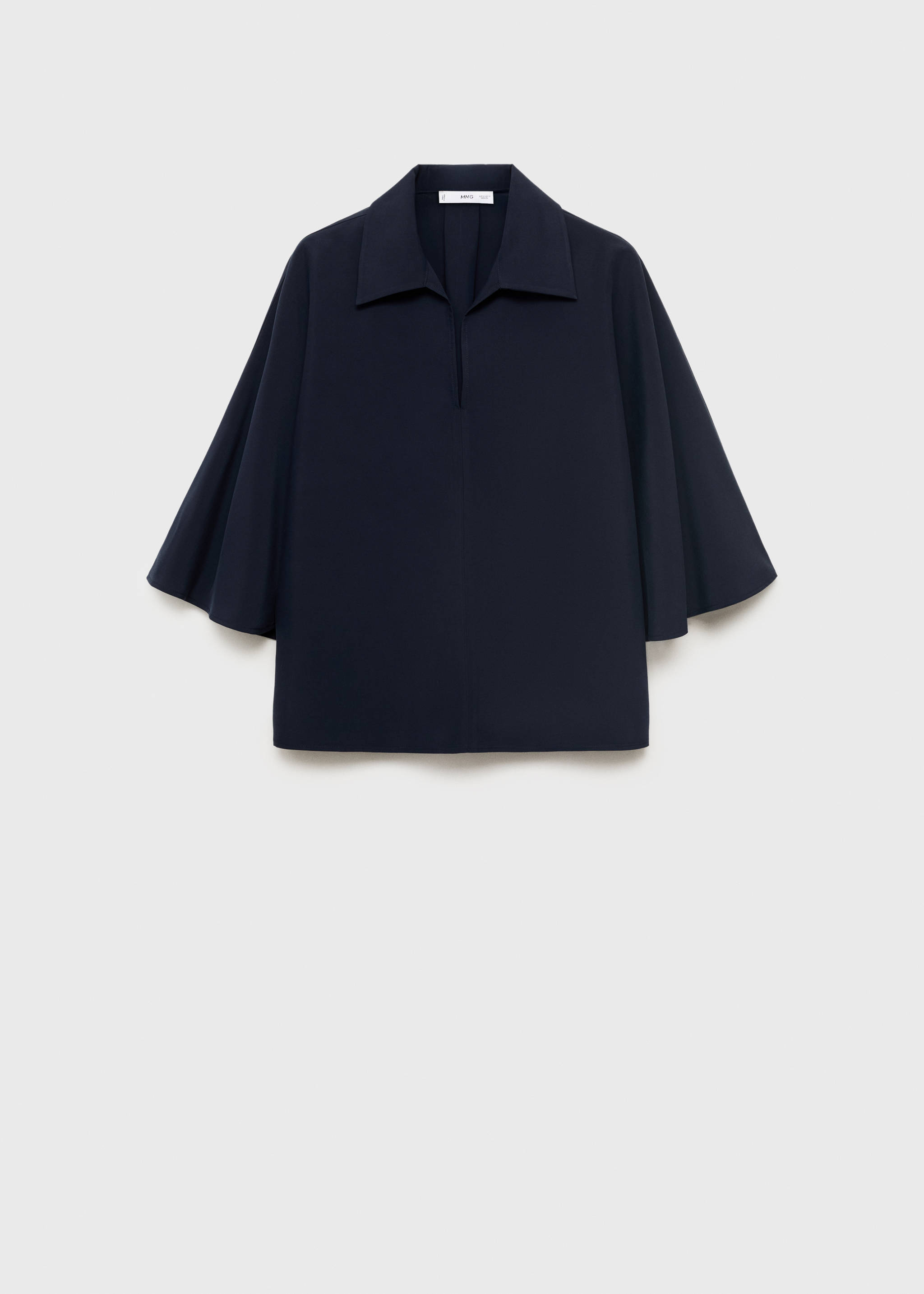 Oversized three-quarter sleeve shirt - Article without model