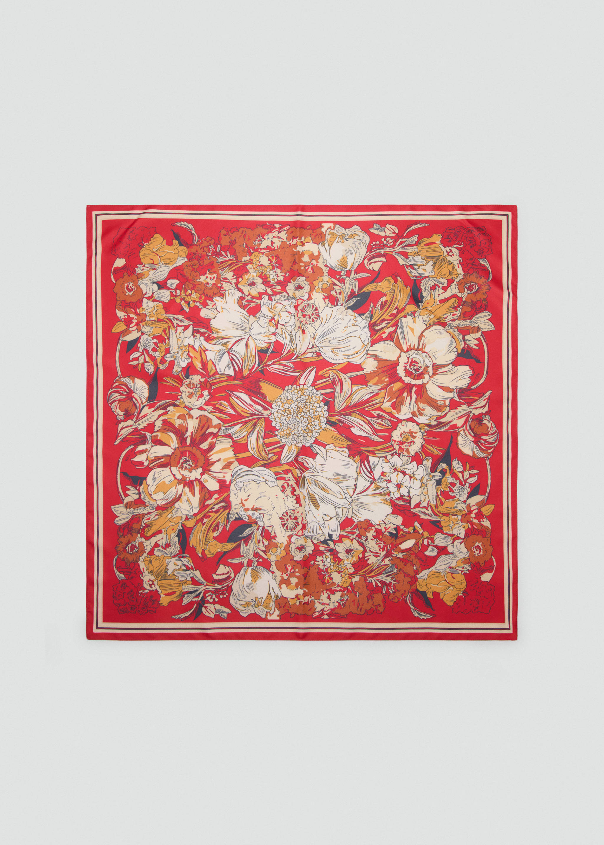 Foulard satinato floreale - Articolo senza modello