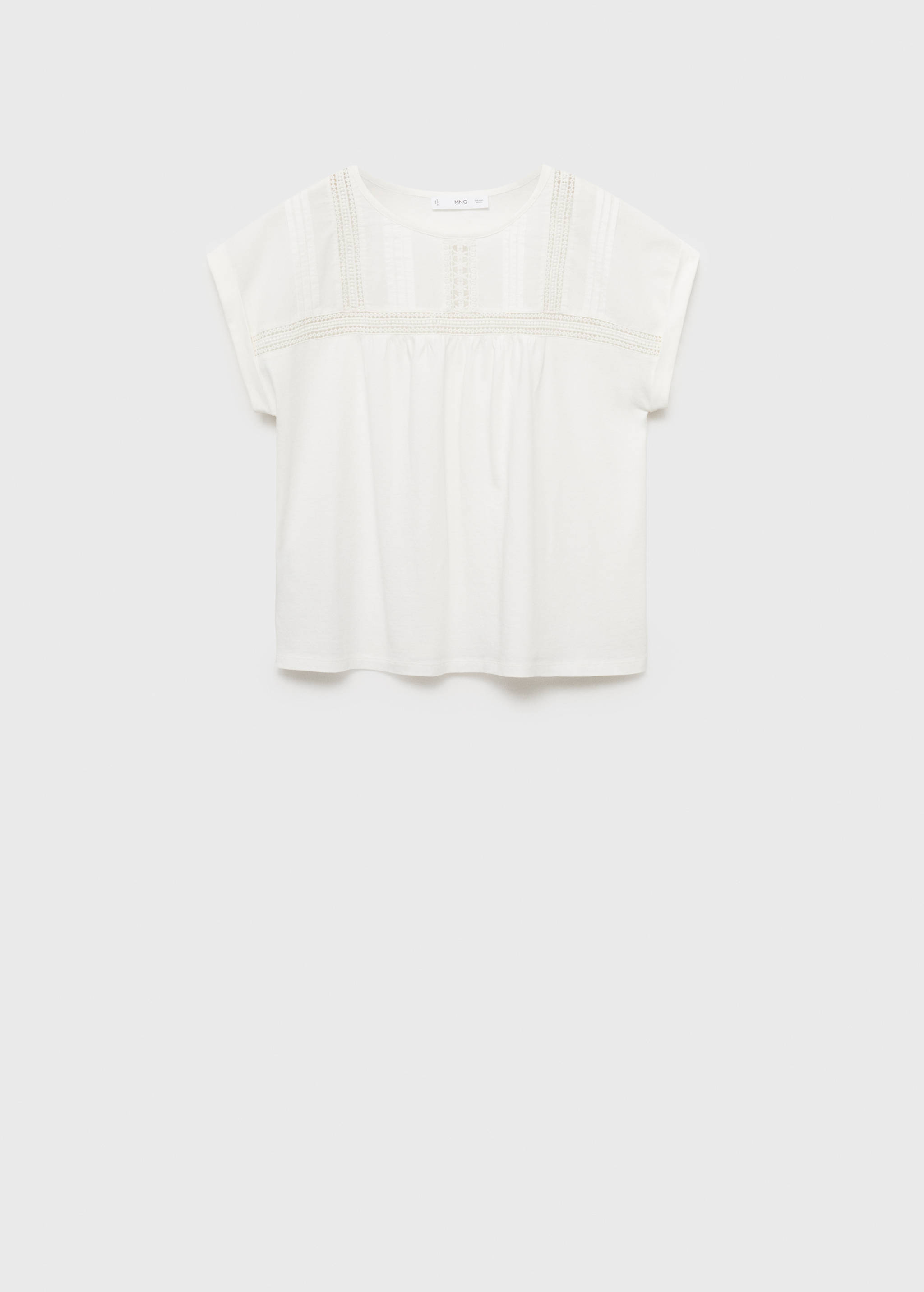 Camiseta algodón detalles calados - Artículo sin modelo