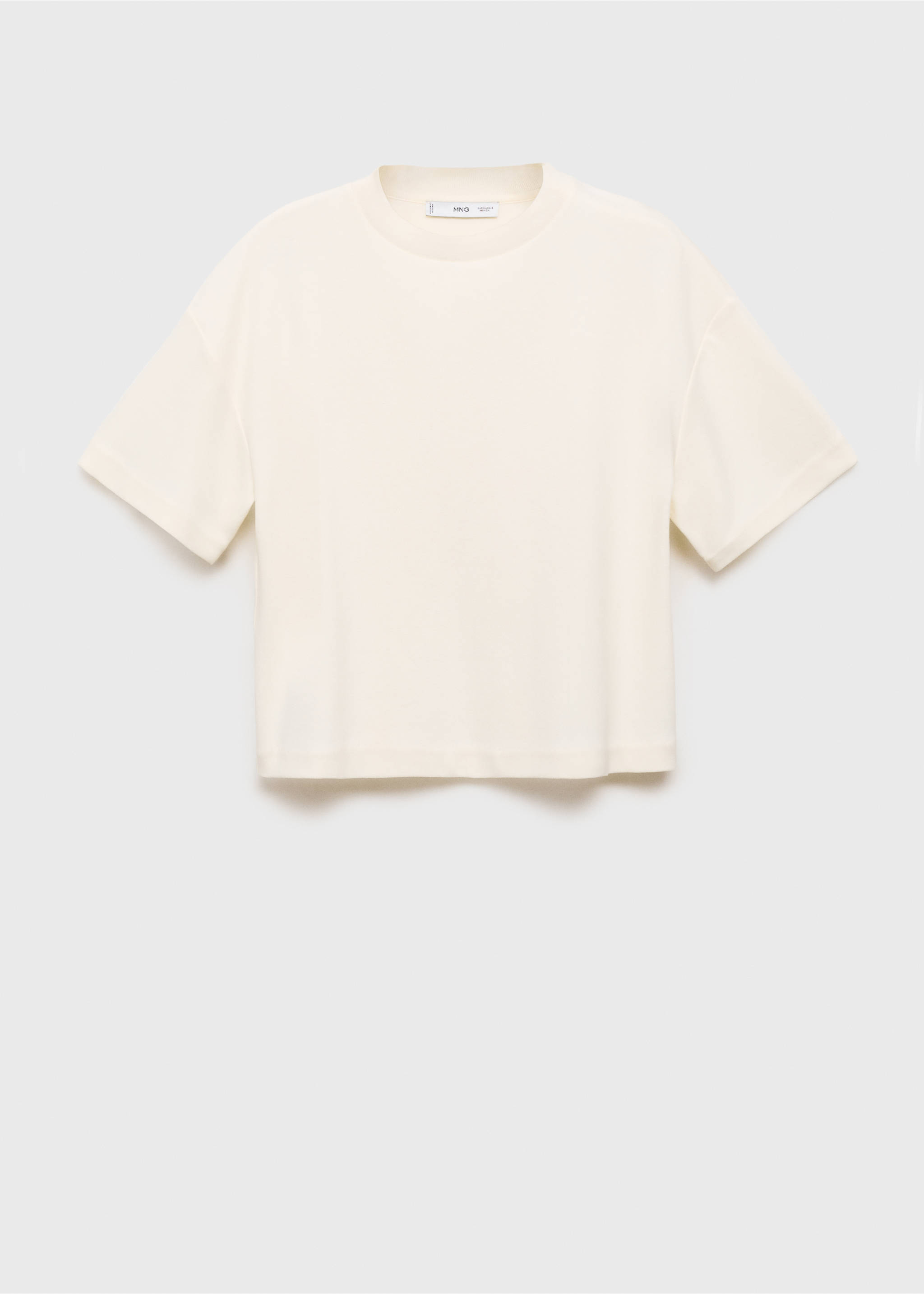 Cotton short-sleeved t-shirt - Article without model, Ecru. Ref: 17014099-00.