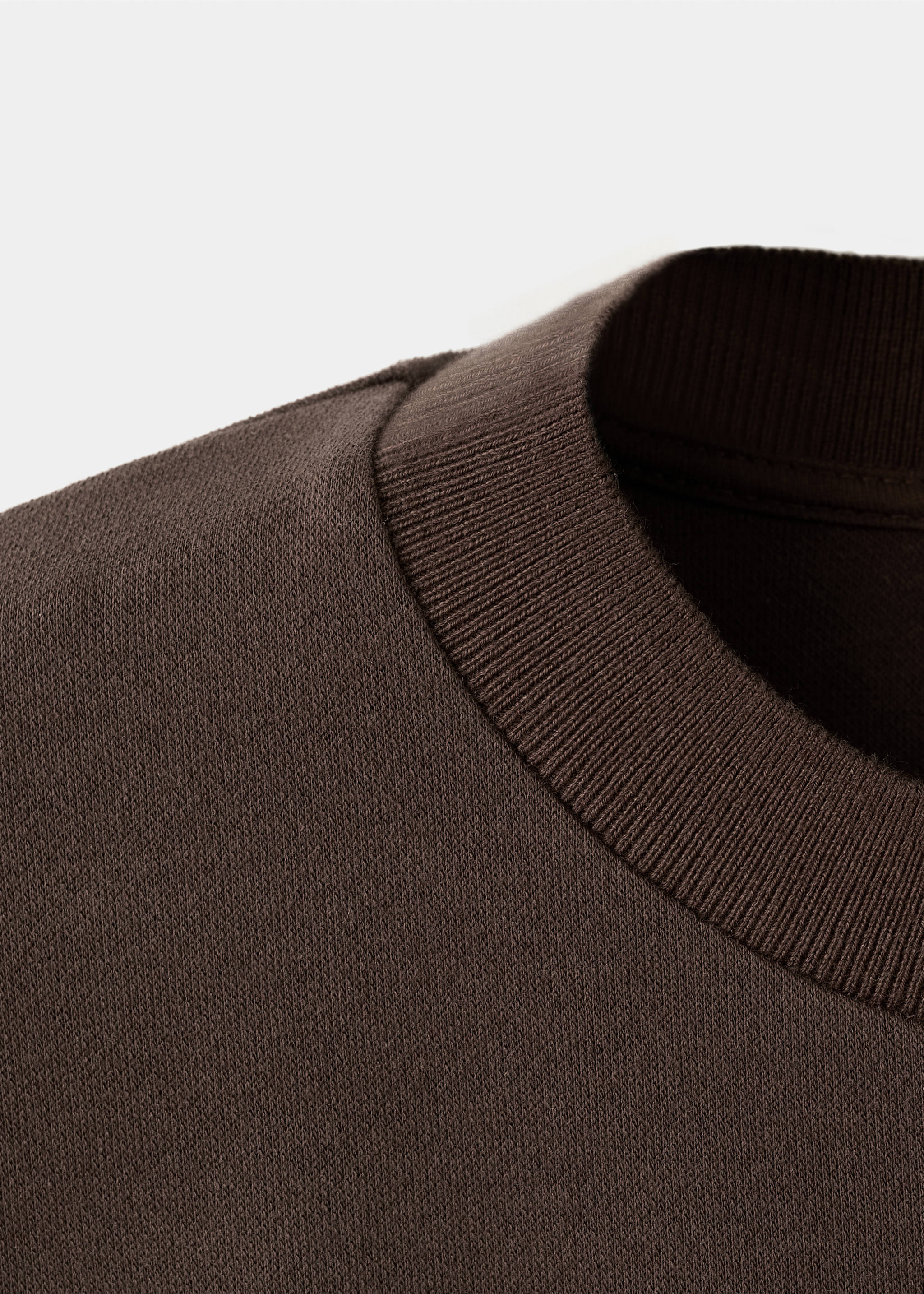 Cotton short-sleeved t-shirt - Details of the article 0, Brown. Ref: 17014099-00.