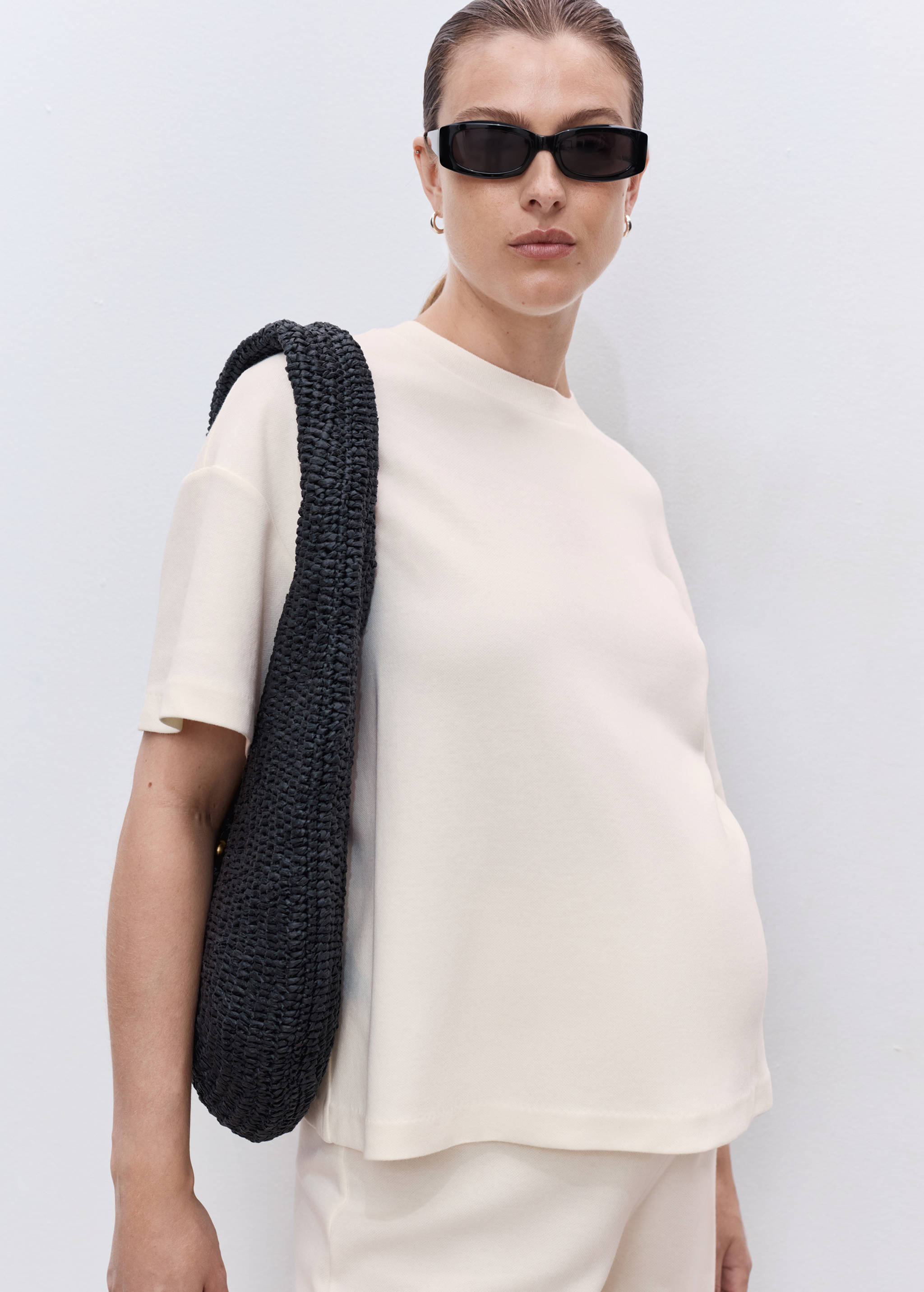 Cotton maternity t-shirt - Medium plane