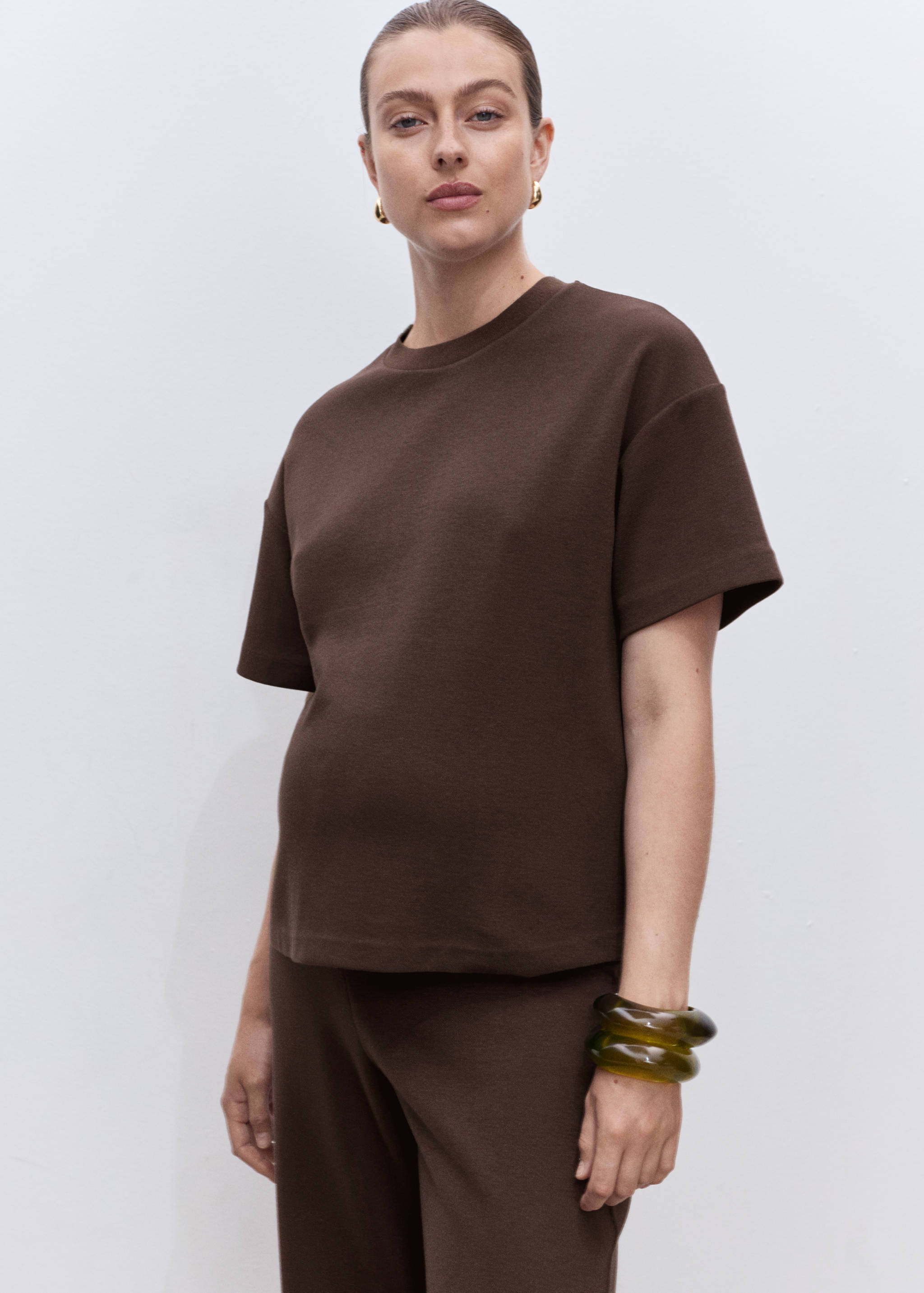 Cotton maternity t-shirt - Medium plane