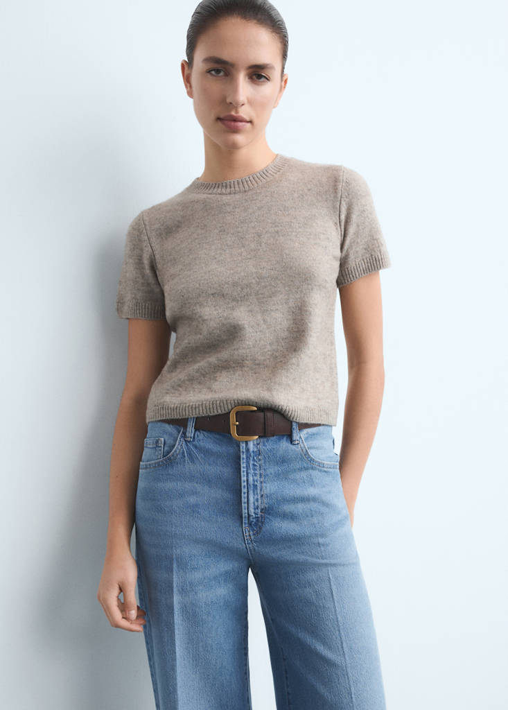 High-waisted wideleg jeans — Medium Blue