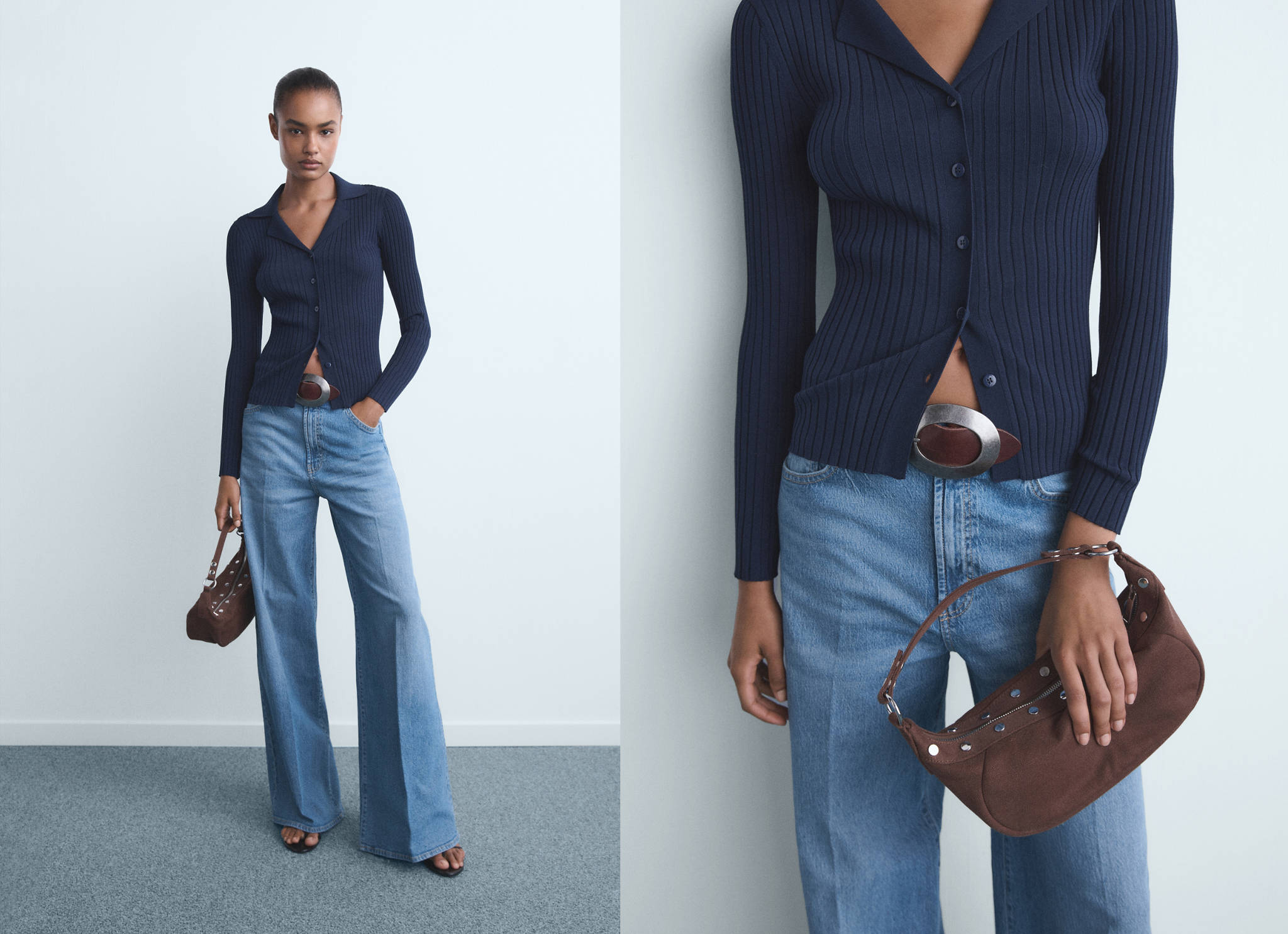 High-waisted wideleg jeans - Panoramic plane