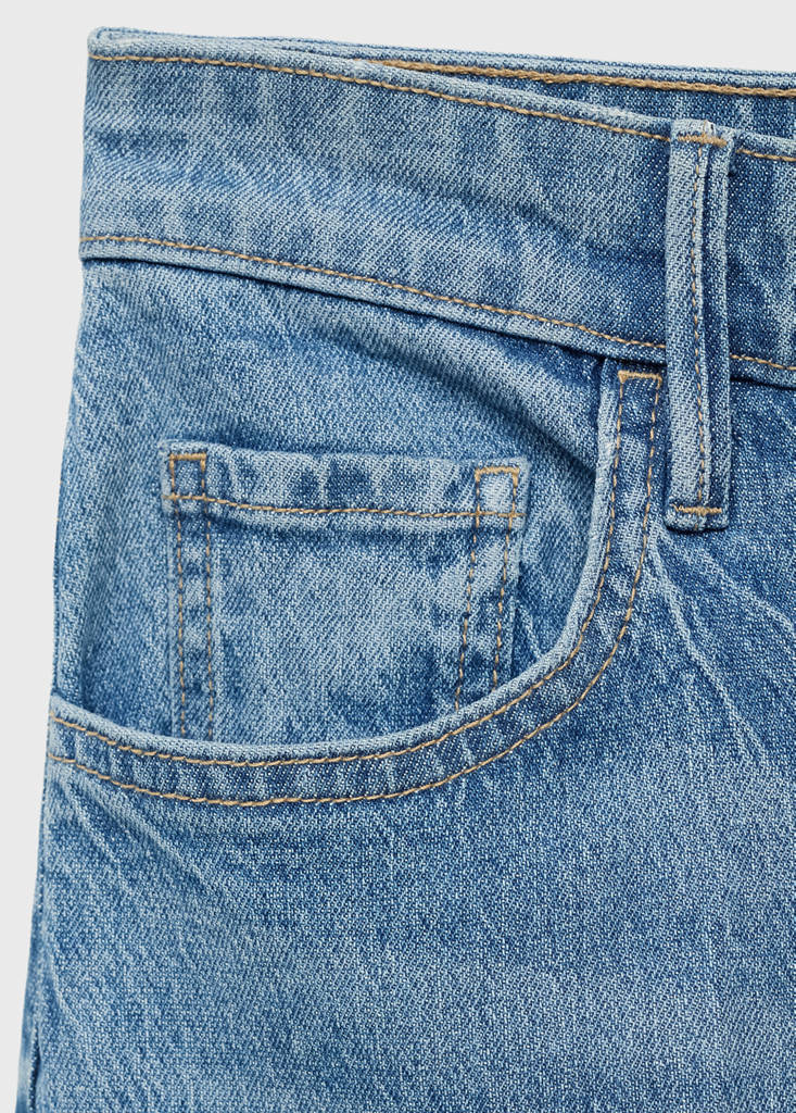 High-waisted wideleg jeans — Medium Blue