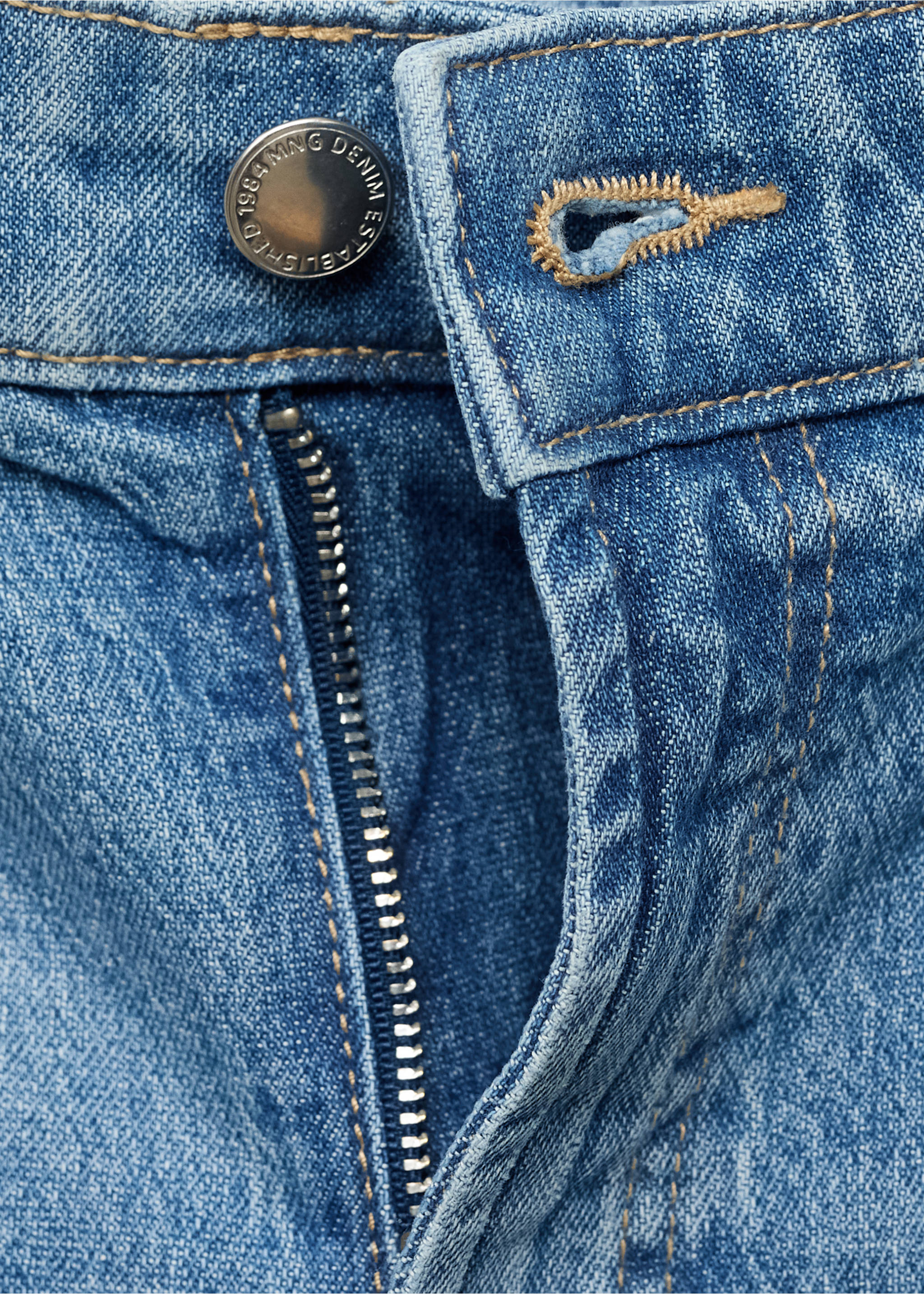 Jean large taille haute - Détail de l'article 0, Bleu moyen. Ref: 17014101-00.