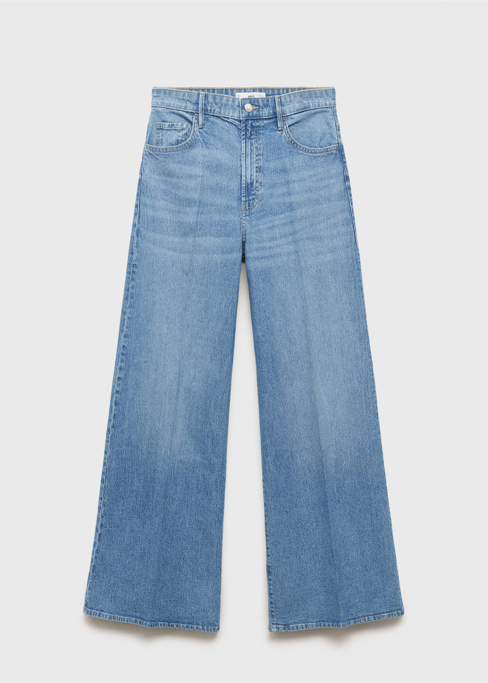 High-waisted wideleg jeans - Article without model, Medium Blue. Ref: 17014101-00.