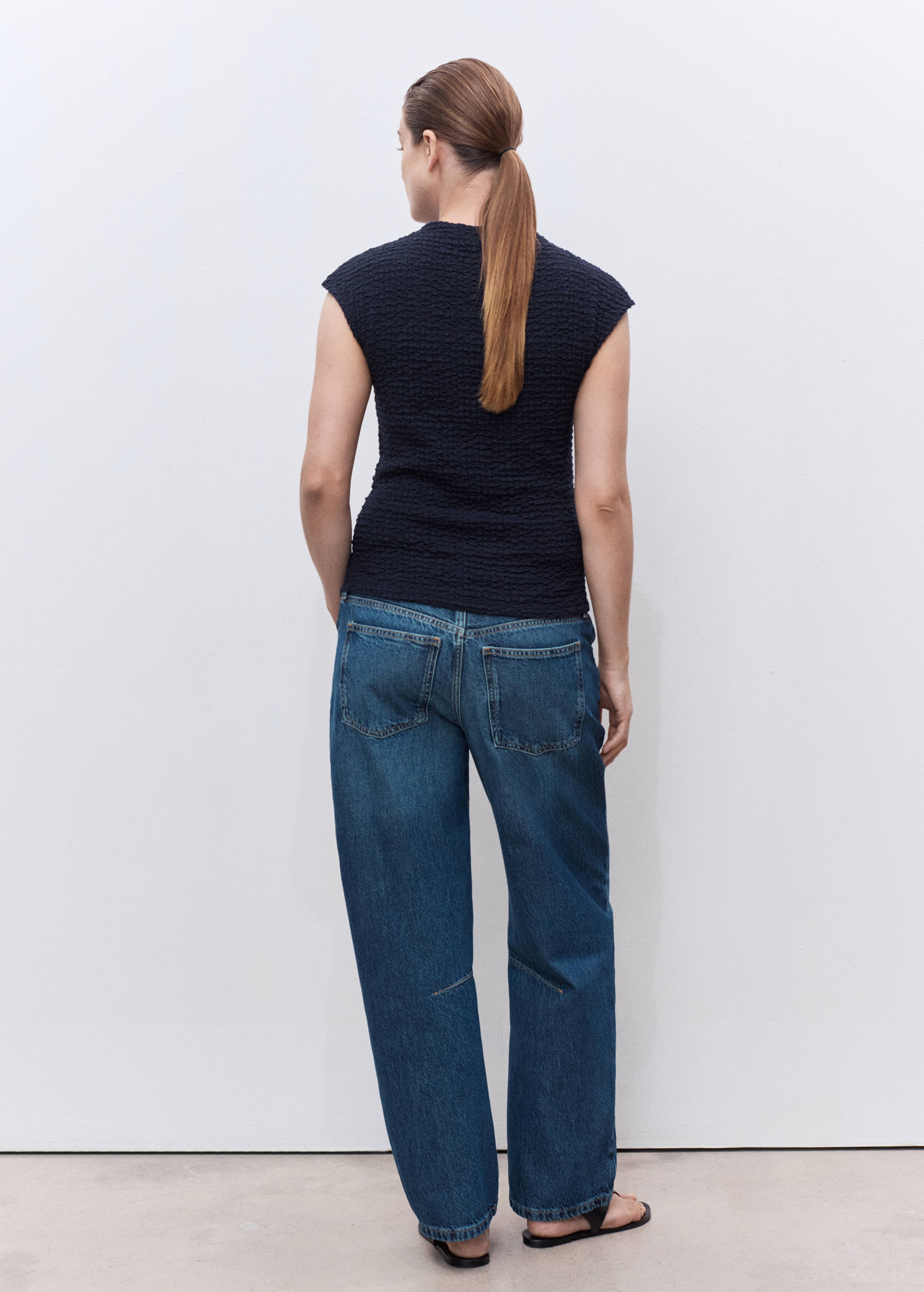 Crêpe cotton maternity top - Reverse of the article