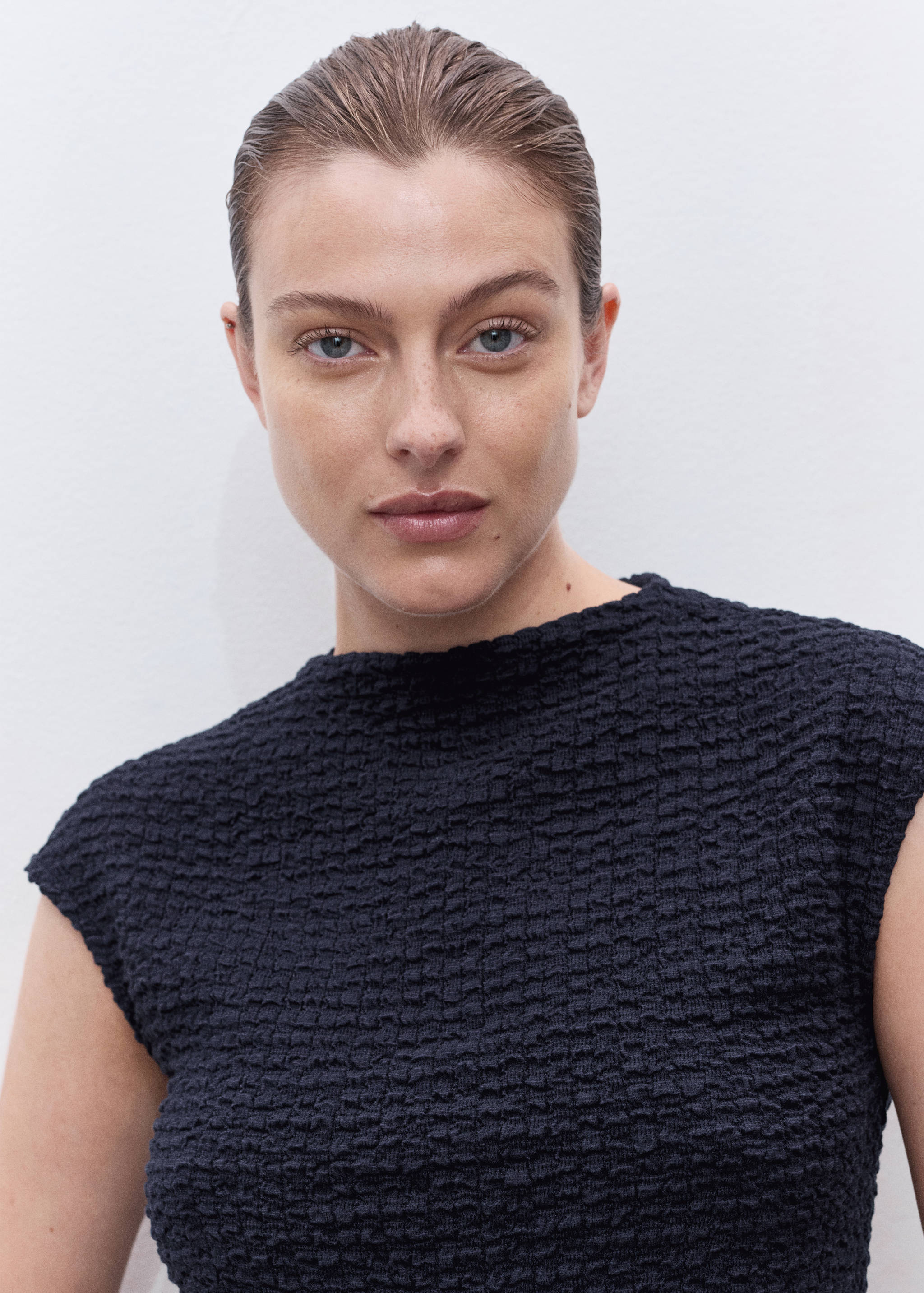 Crêpe cotton maternity top - Details of the article 6