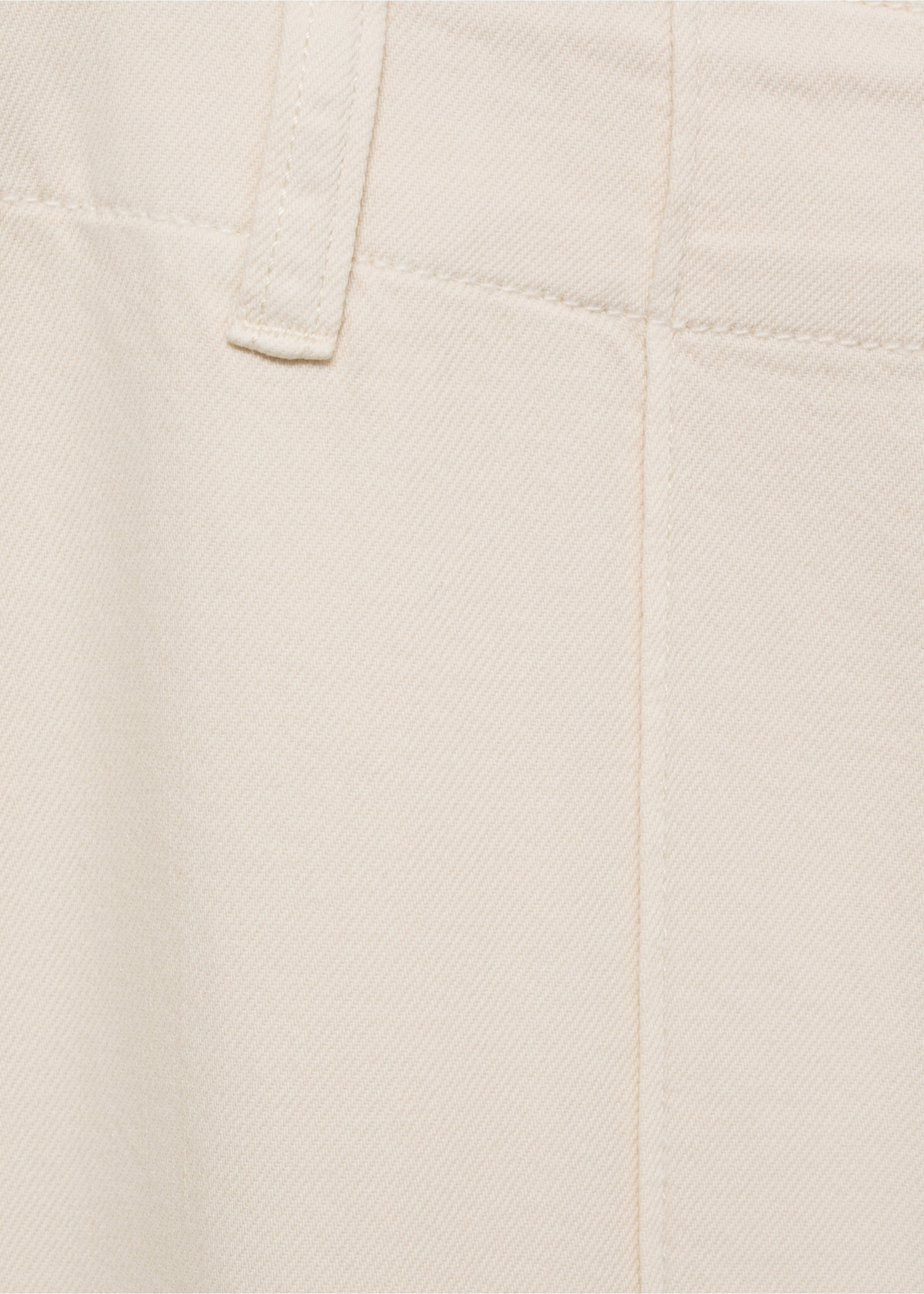 Wide leg denim pants with stitching - Details of the article 8, Ecru. Ref: 17014103-00.