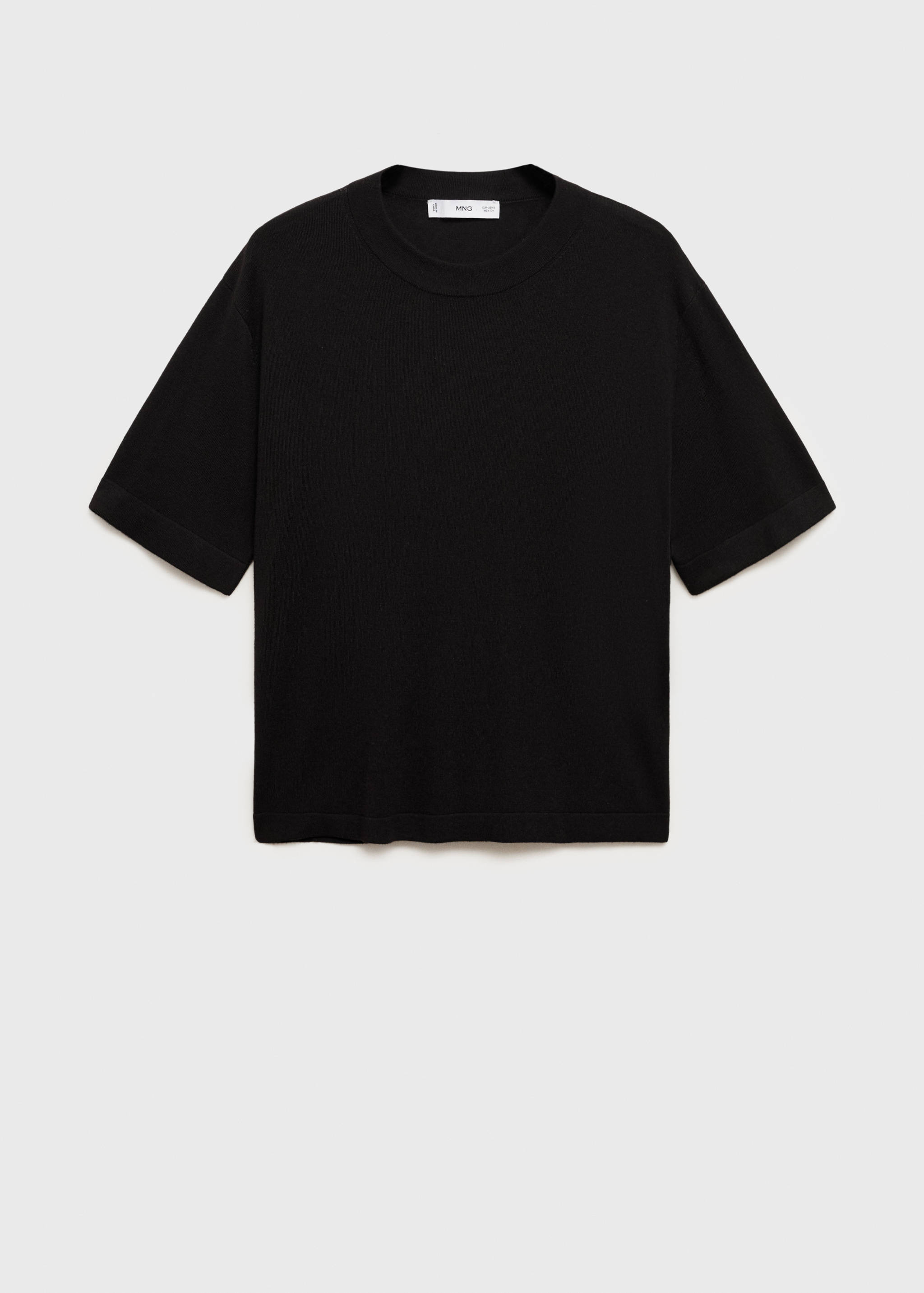 Short-sleeved fine-knit sweater - Article without model