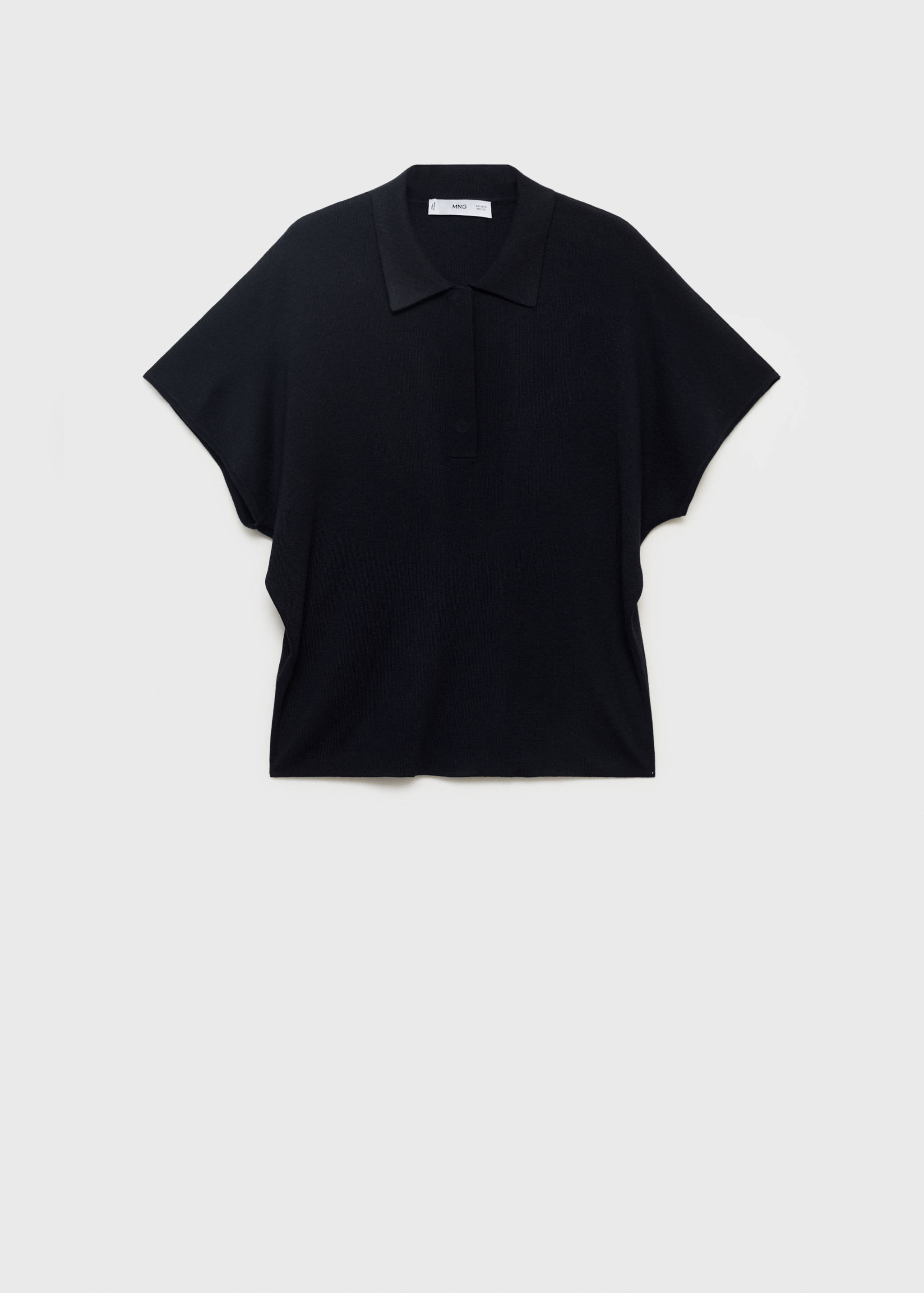 Stickad kortärmad tröja tenniskrage - Artikel utan modell