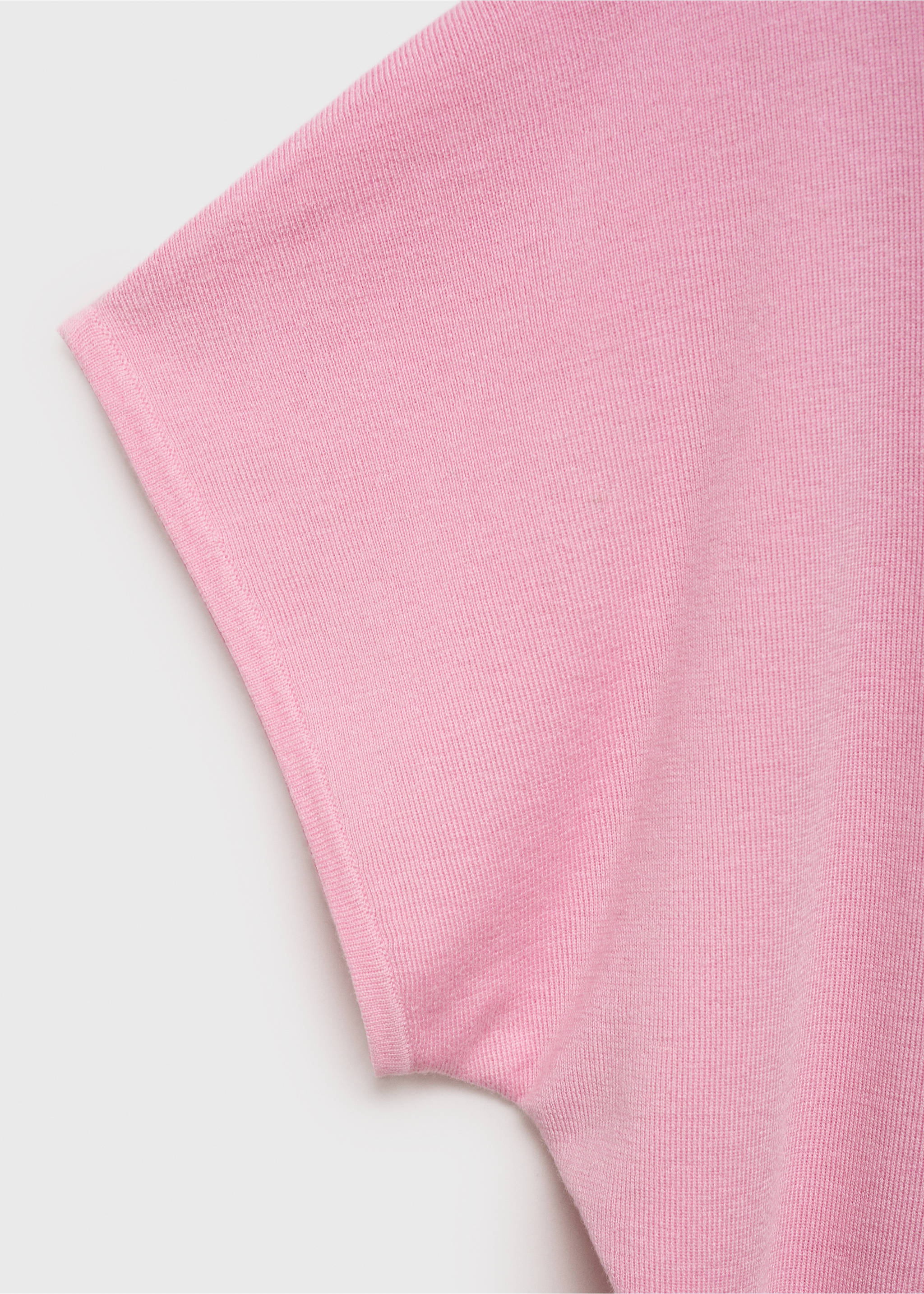 Short-sleeved polo-neck sweater - Details of the article 0, Pink. Ref: 17014105-00.