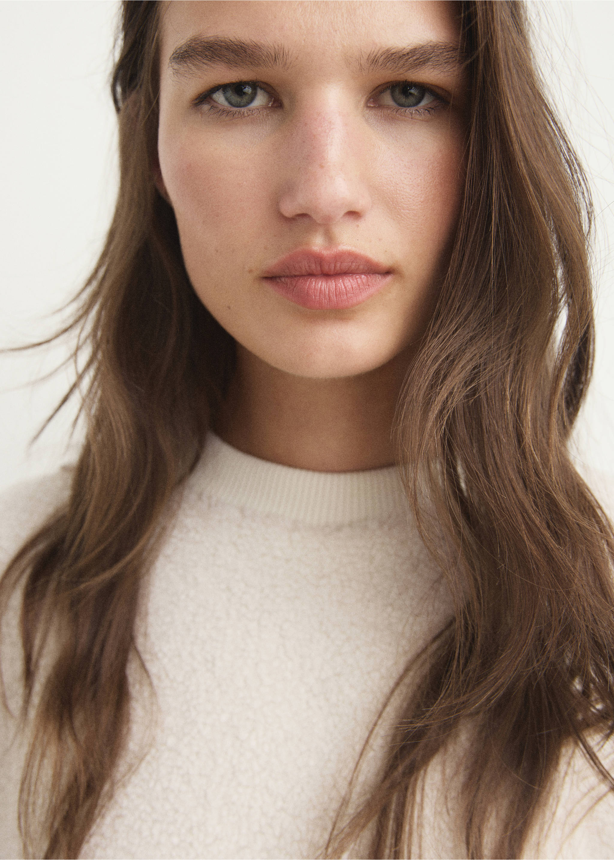 قميص بيجامة جلد الغنم - تفاصيل المنتج 1, أبيض عاجي. Ref: 17014106-00.