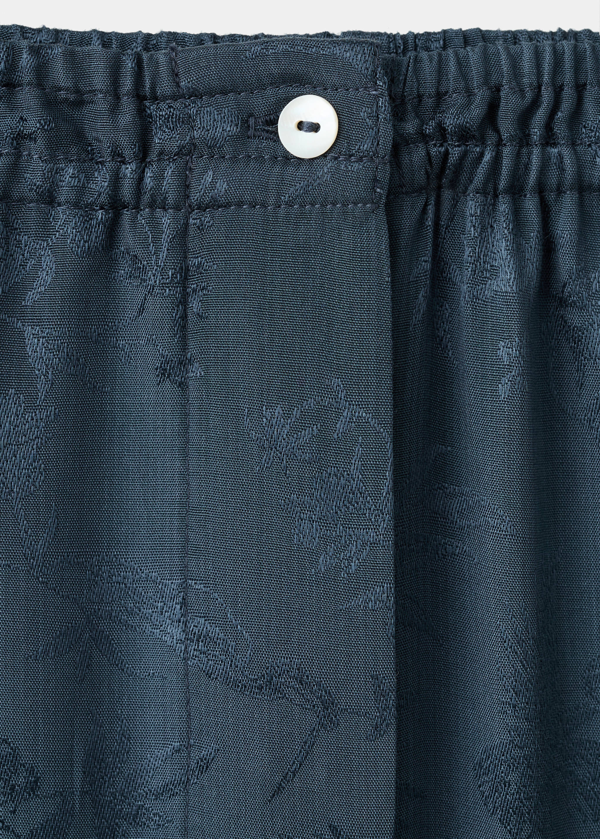 Jacquard satin pajama pants - Details of the article 8
