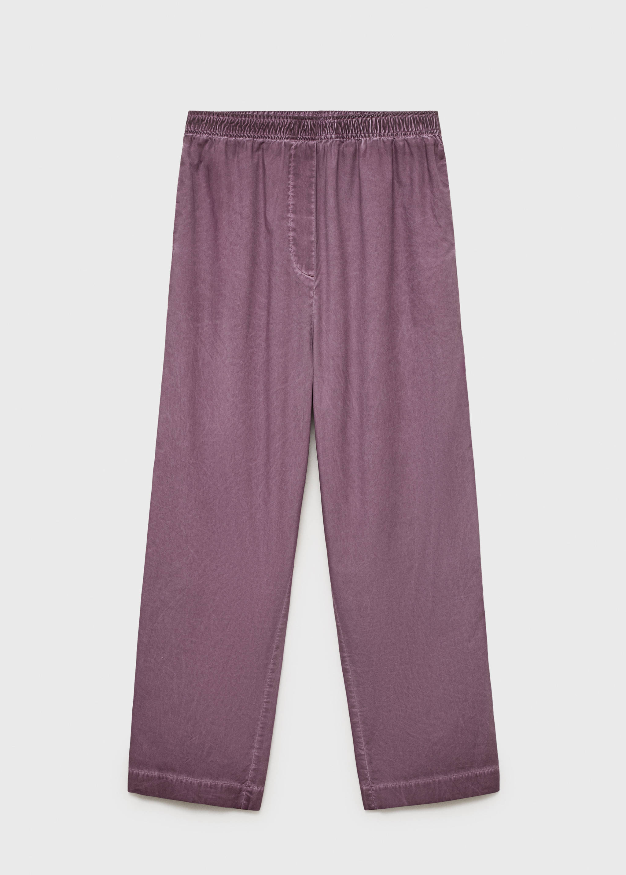 Garment-dyed cotton long pants - Article without model