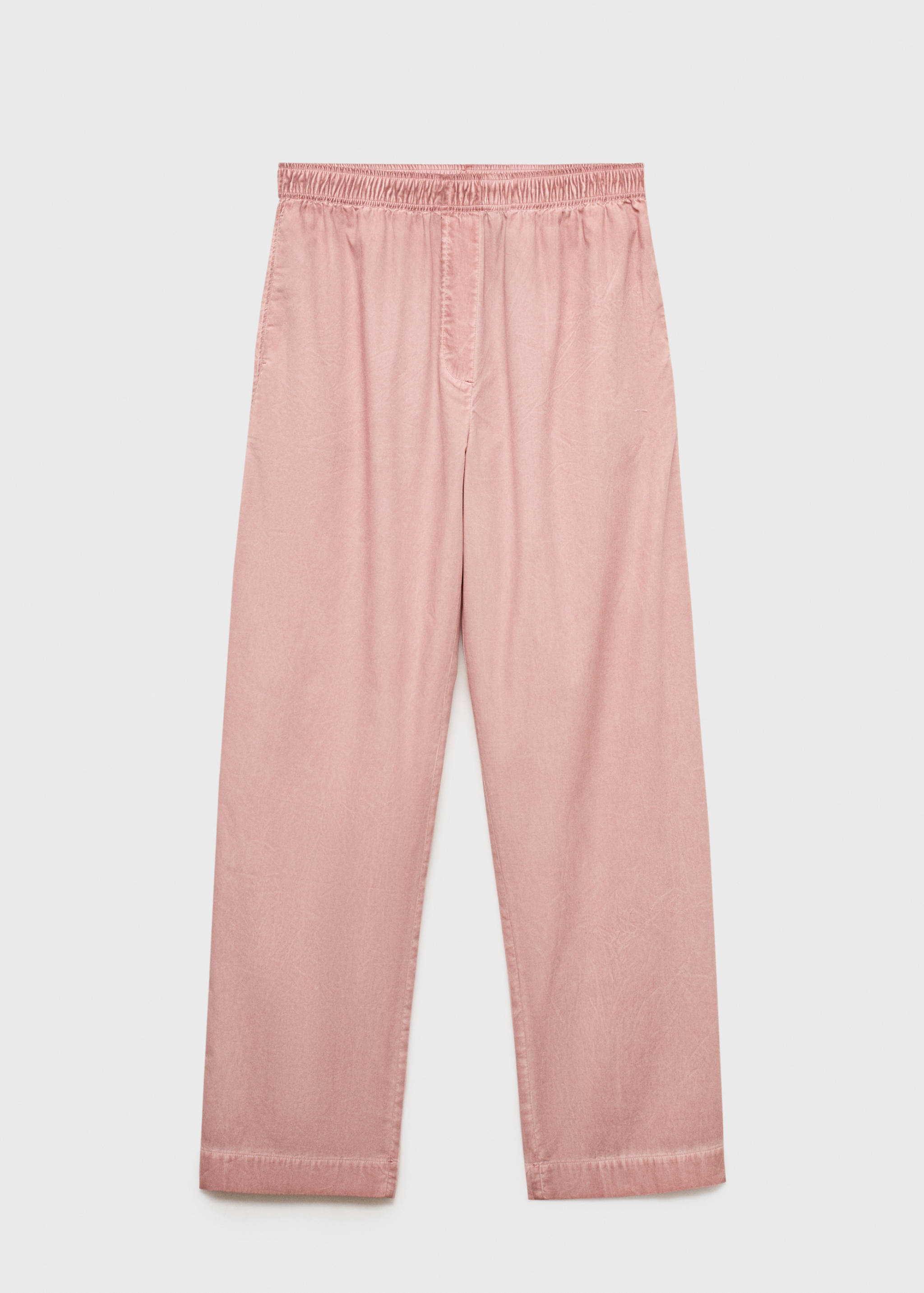 Garment-dyed cotton long pants - Article without model