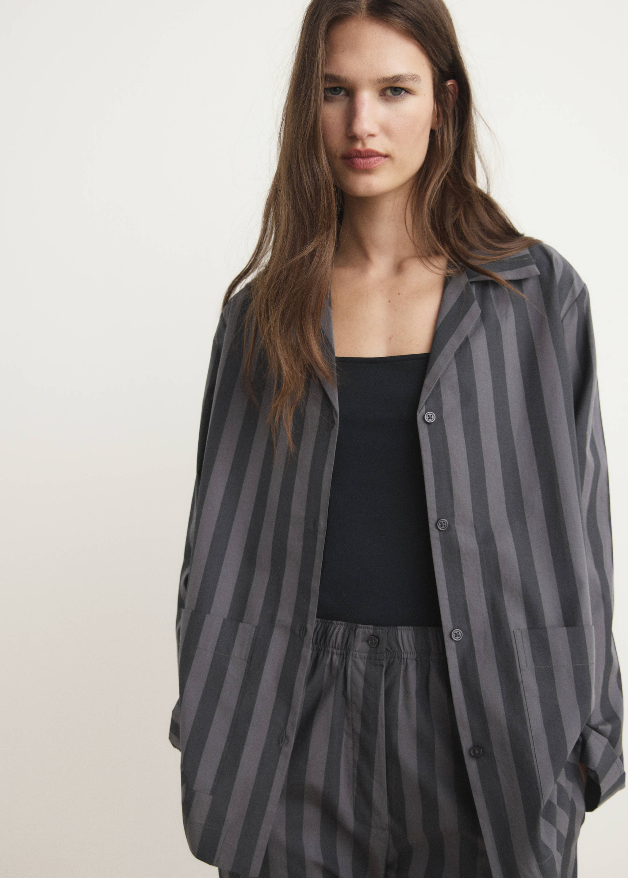 Pyjamasbyxor med stickade ränder - Detaljer om artikeln 1