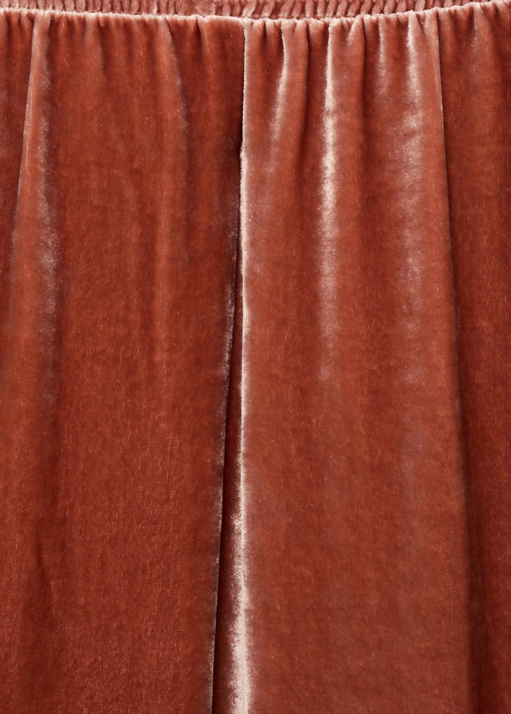 Silk velvet trousers — Burnt Orange