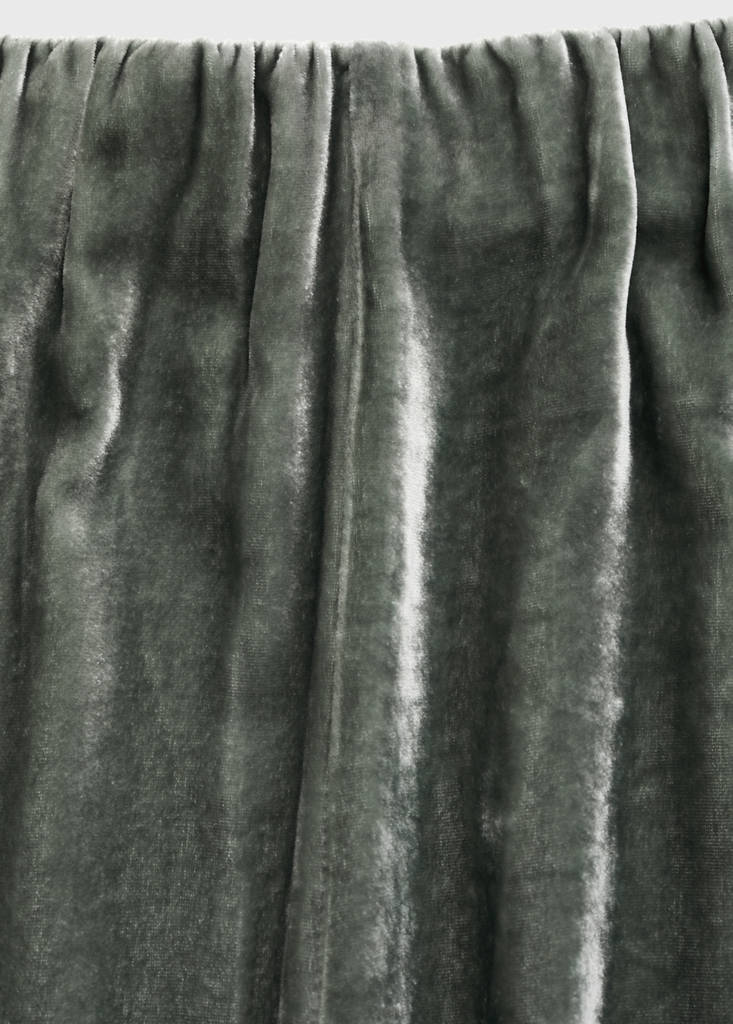 Silk velvet trousers — Green