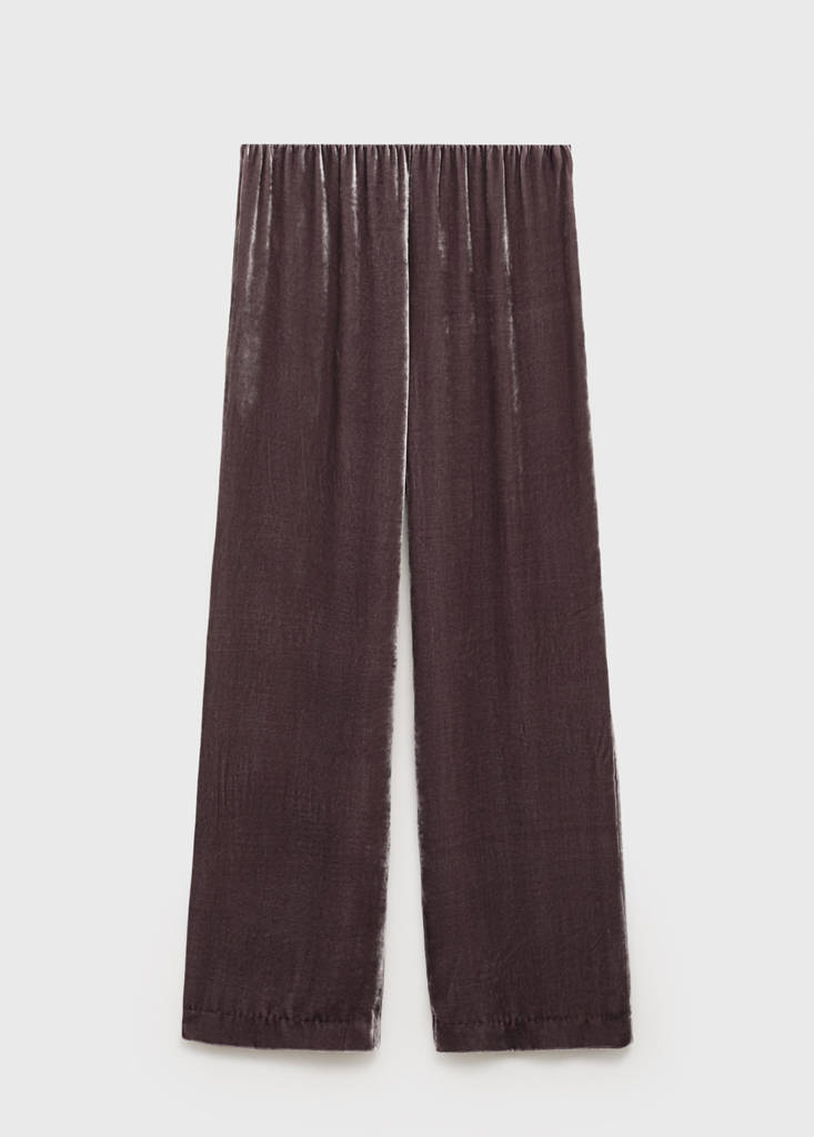 Silk velvet trousers — Blackberry
