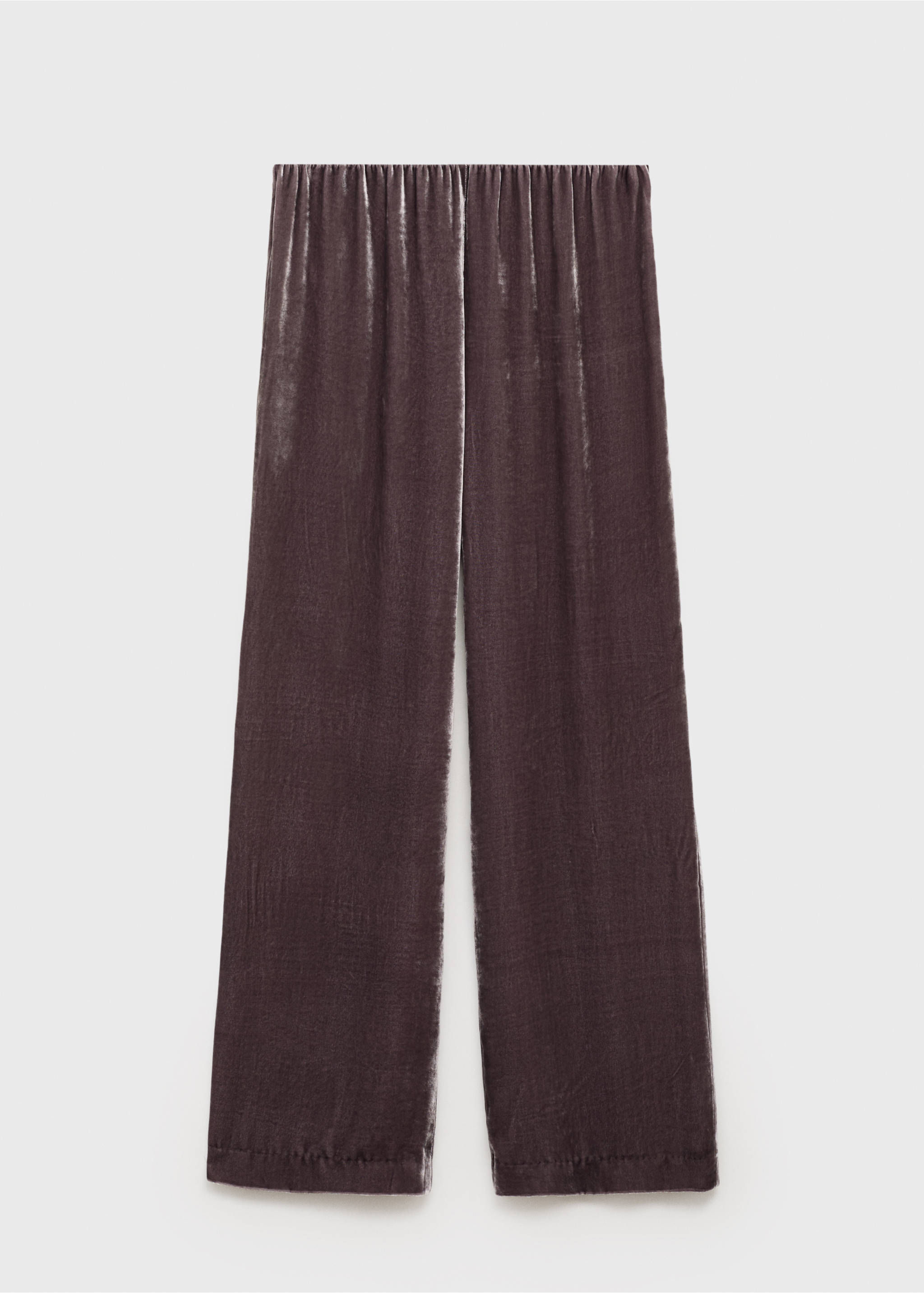 Pantalon velours soie - Article sans modèle, Mûre. Ref: 17014114-00.