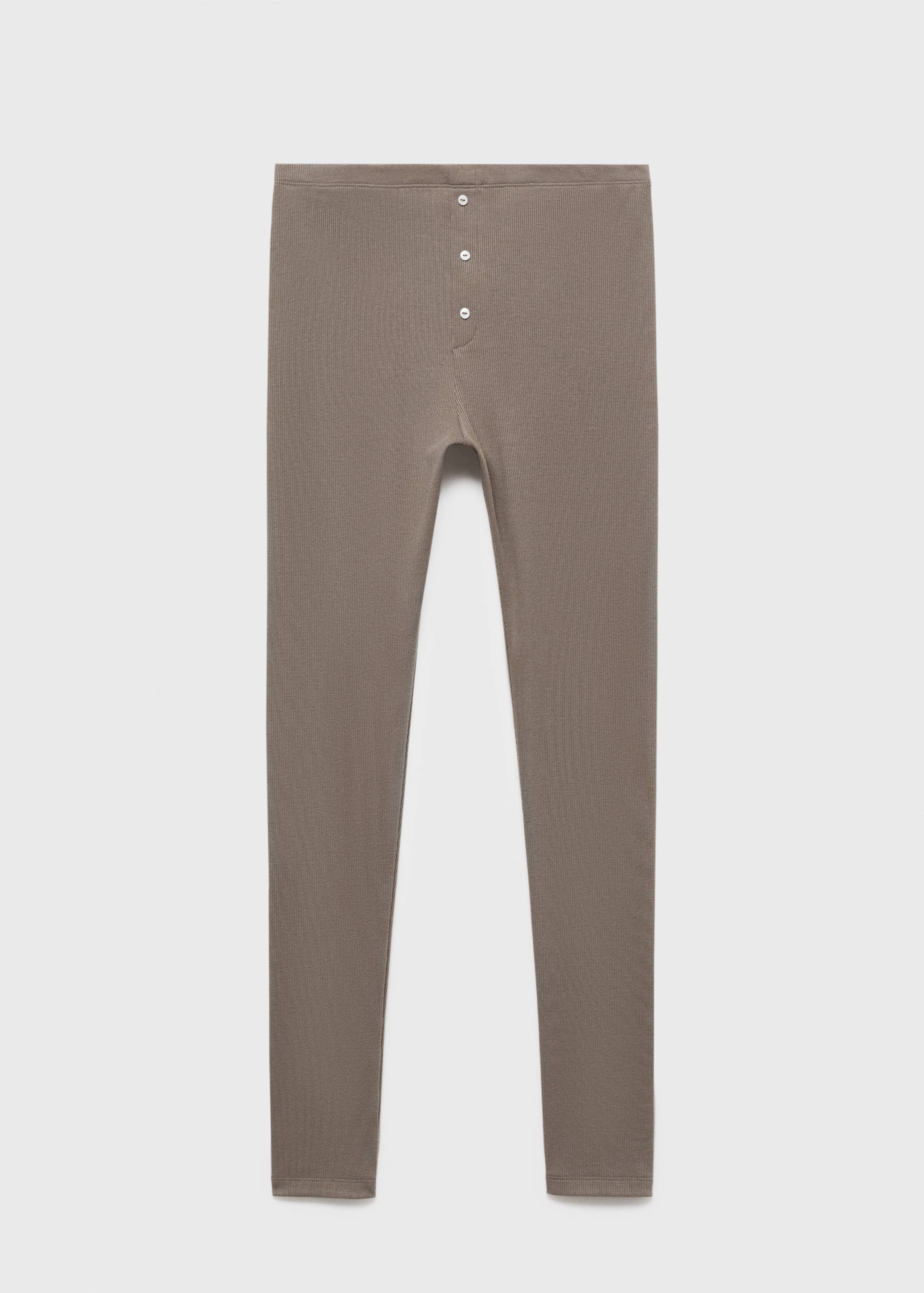 Long rib-knit pants - Article without model