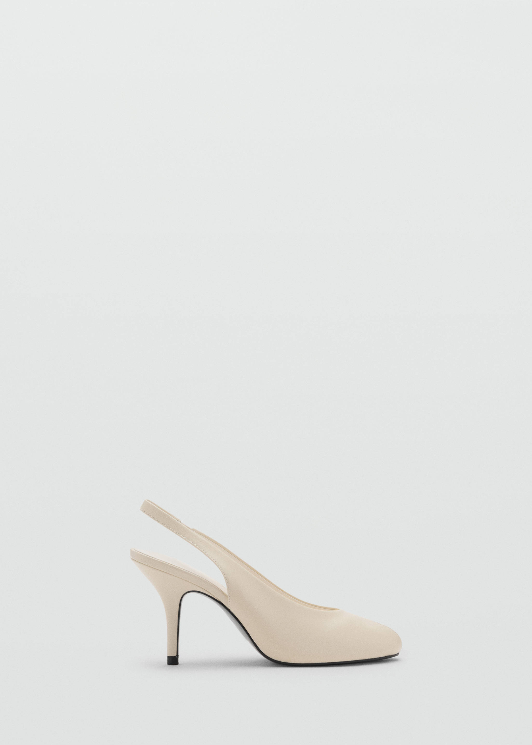 Chaussures talon cuir ouverture - Article sans modèle, Écru. Ref: 17014119-00.