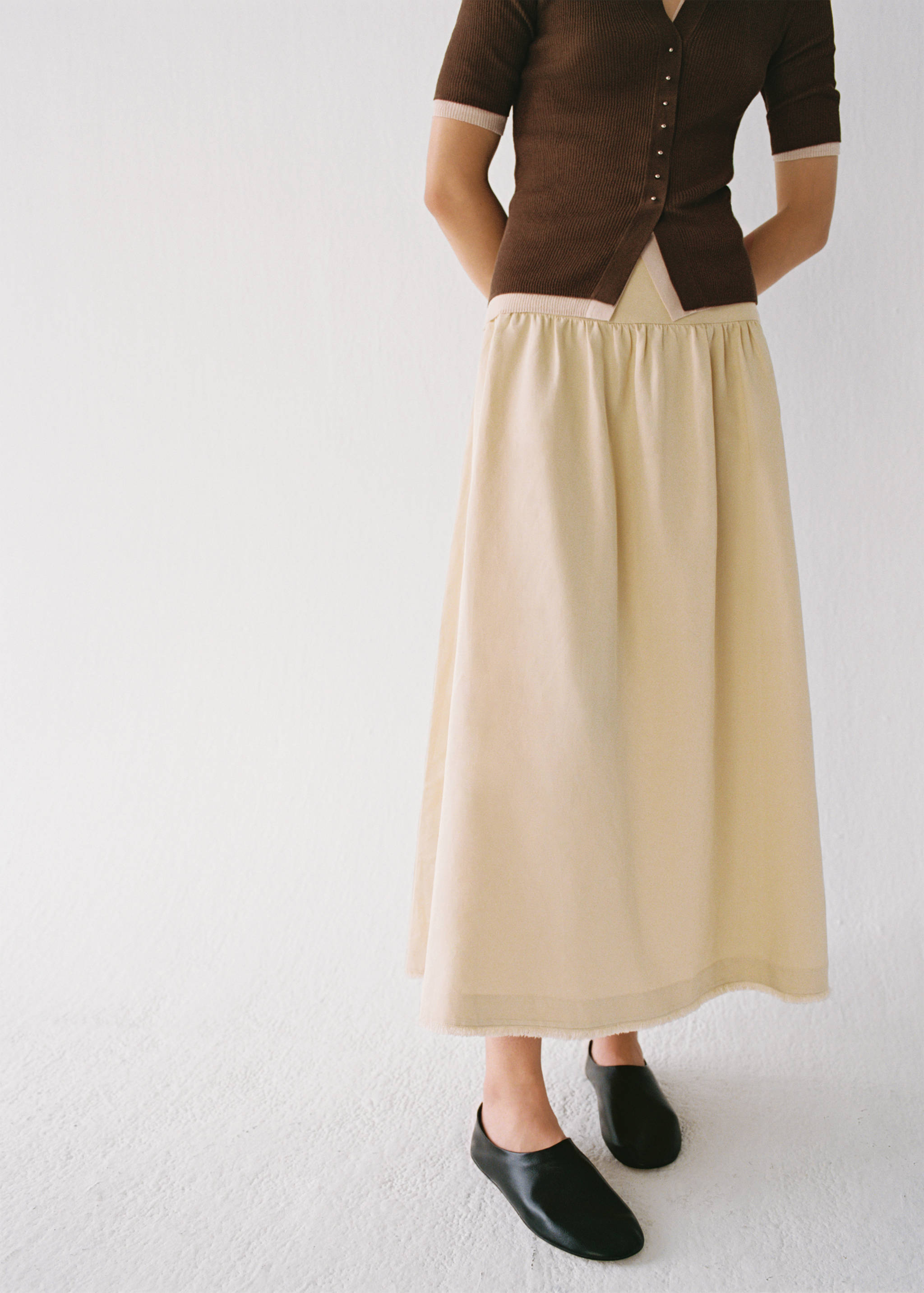 Leather flat shoes - General plane