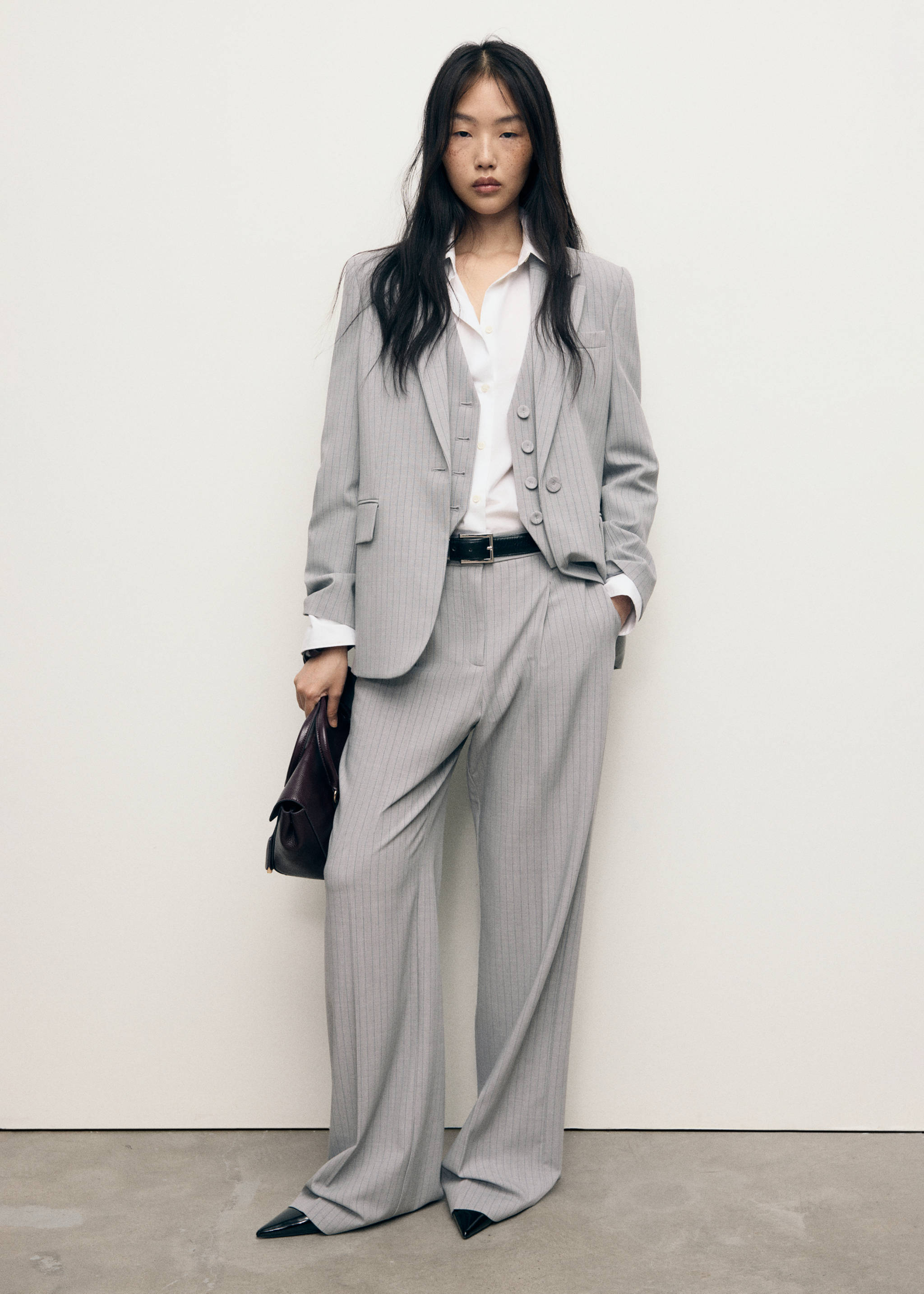 Pinstripe suit trousers - General plane