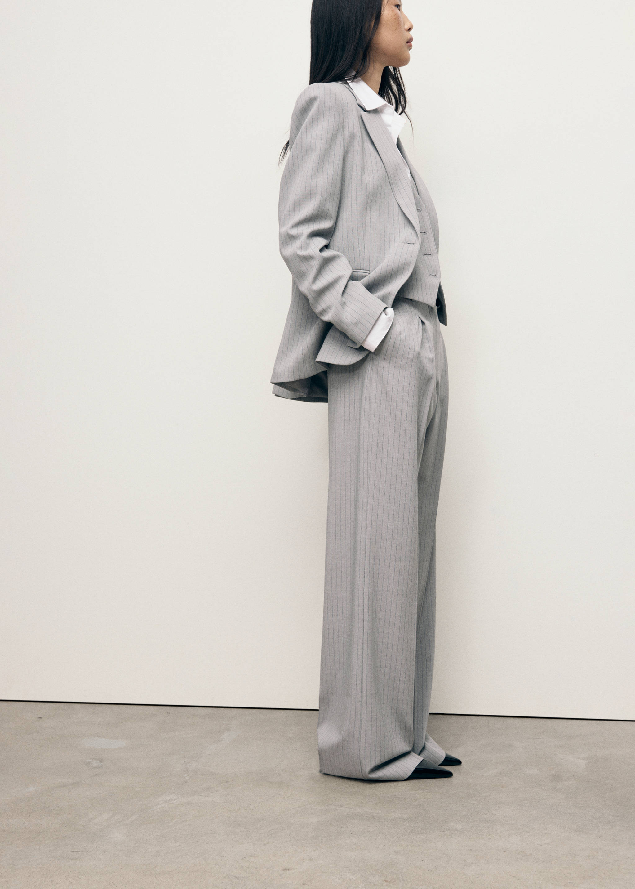 Pinstripe suit trousers - Details of the article 6