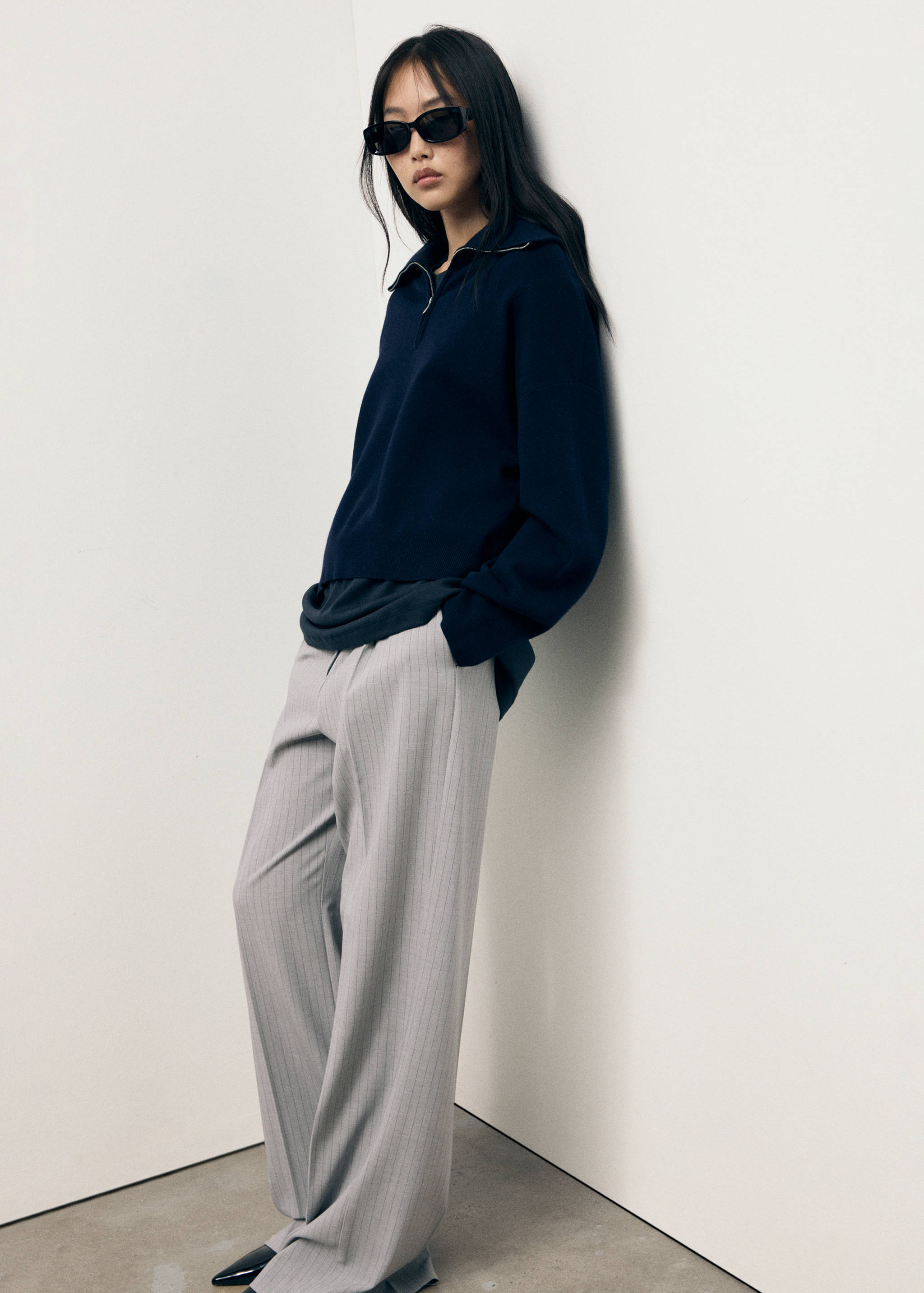 Pinstripe suit trousers - Details of the article 2