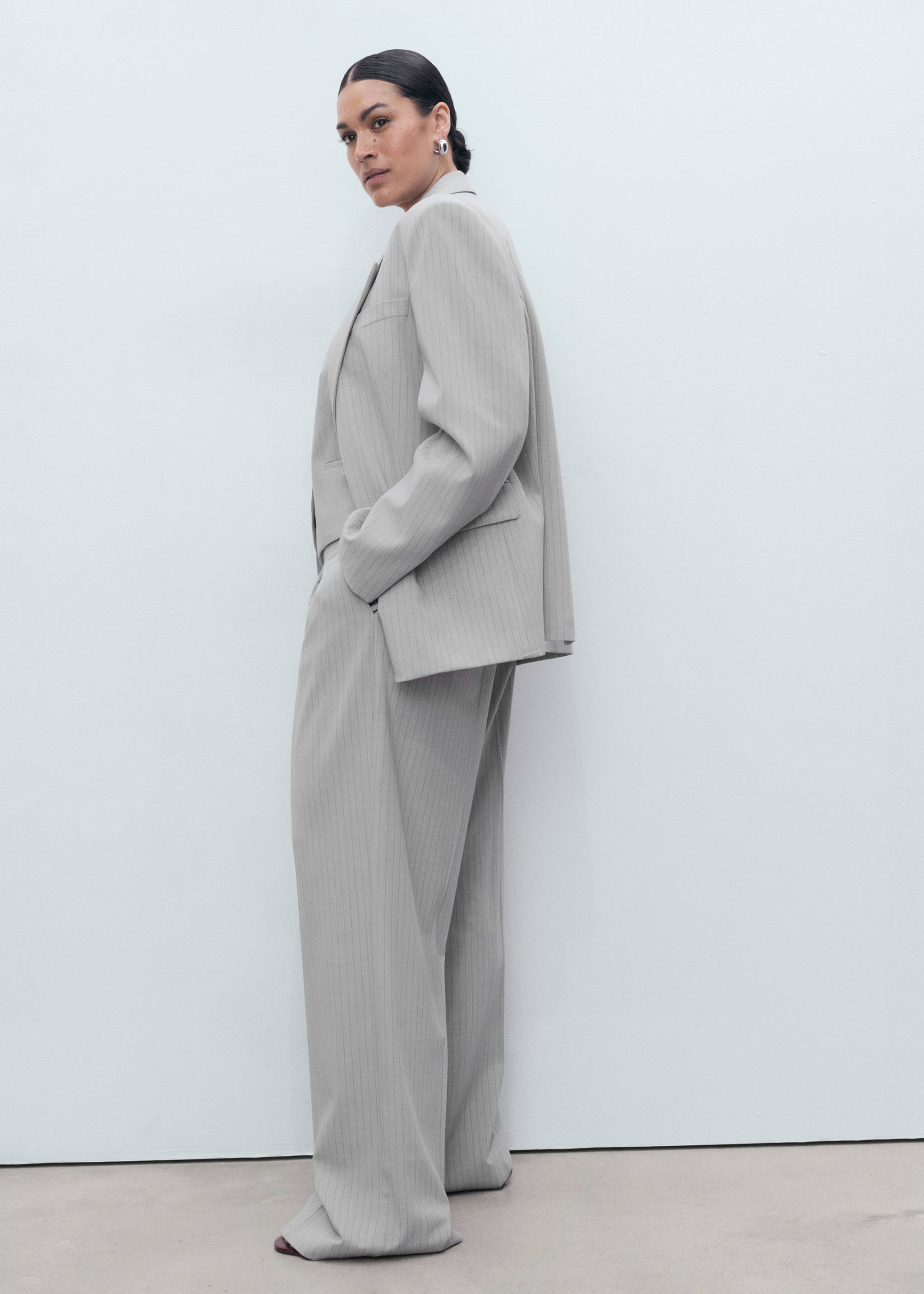 Pinstripe suit trousers - Details of the article 3