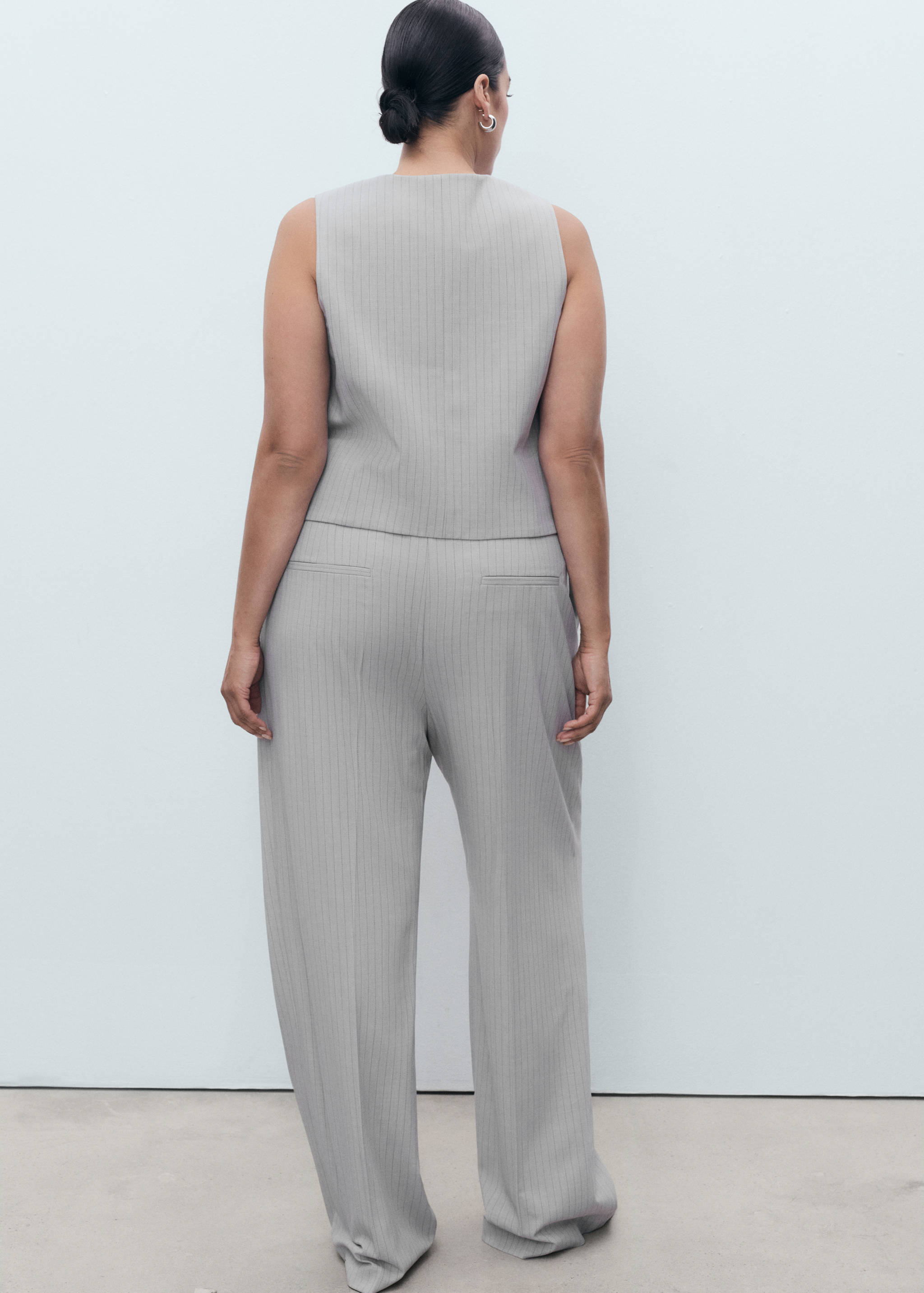 Pinstripe suit trousers - Details of the article 4