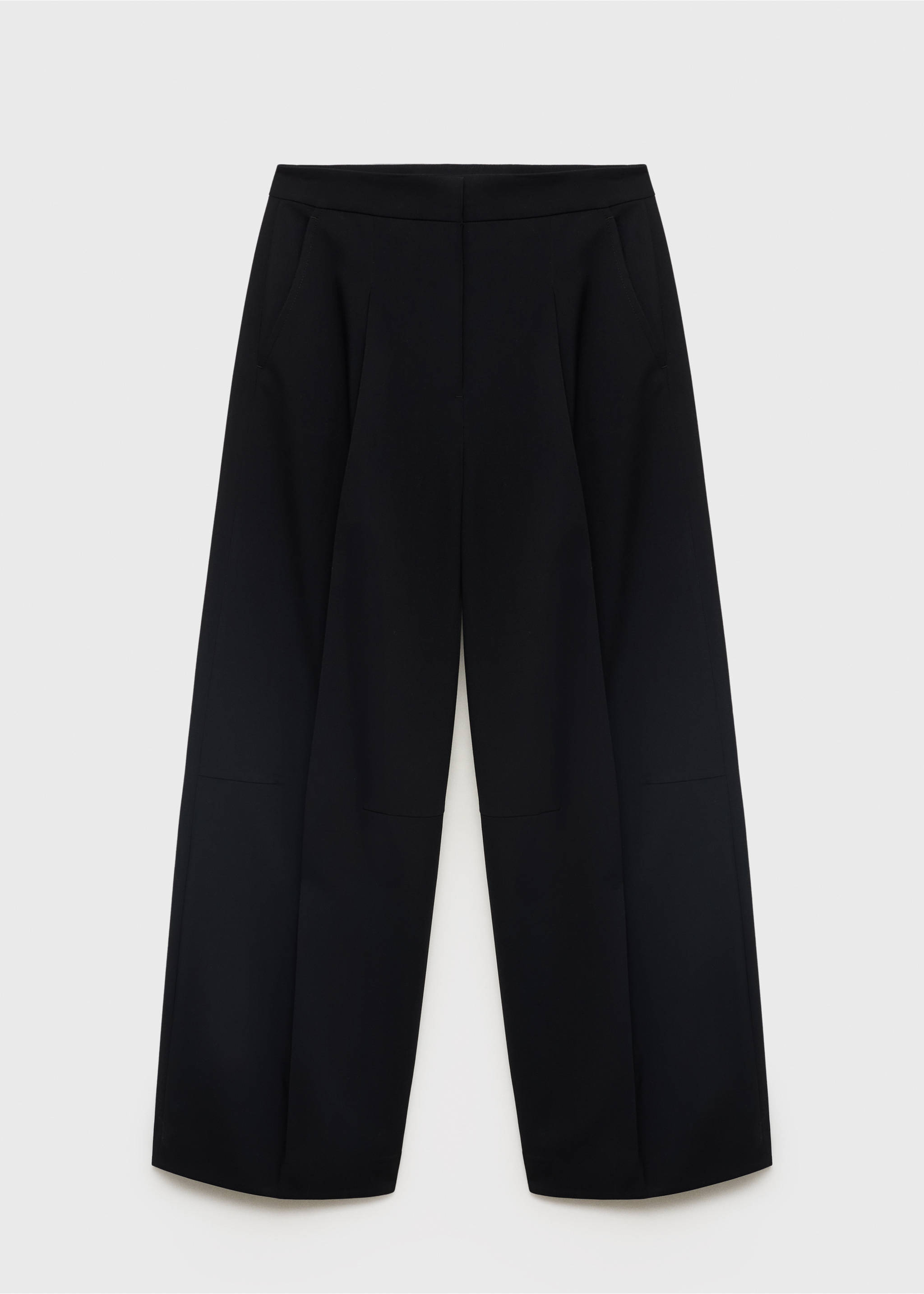 Pleated wide leg trousers - Article without model, Black. Ref: 17014122-00.