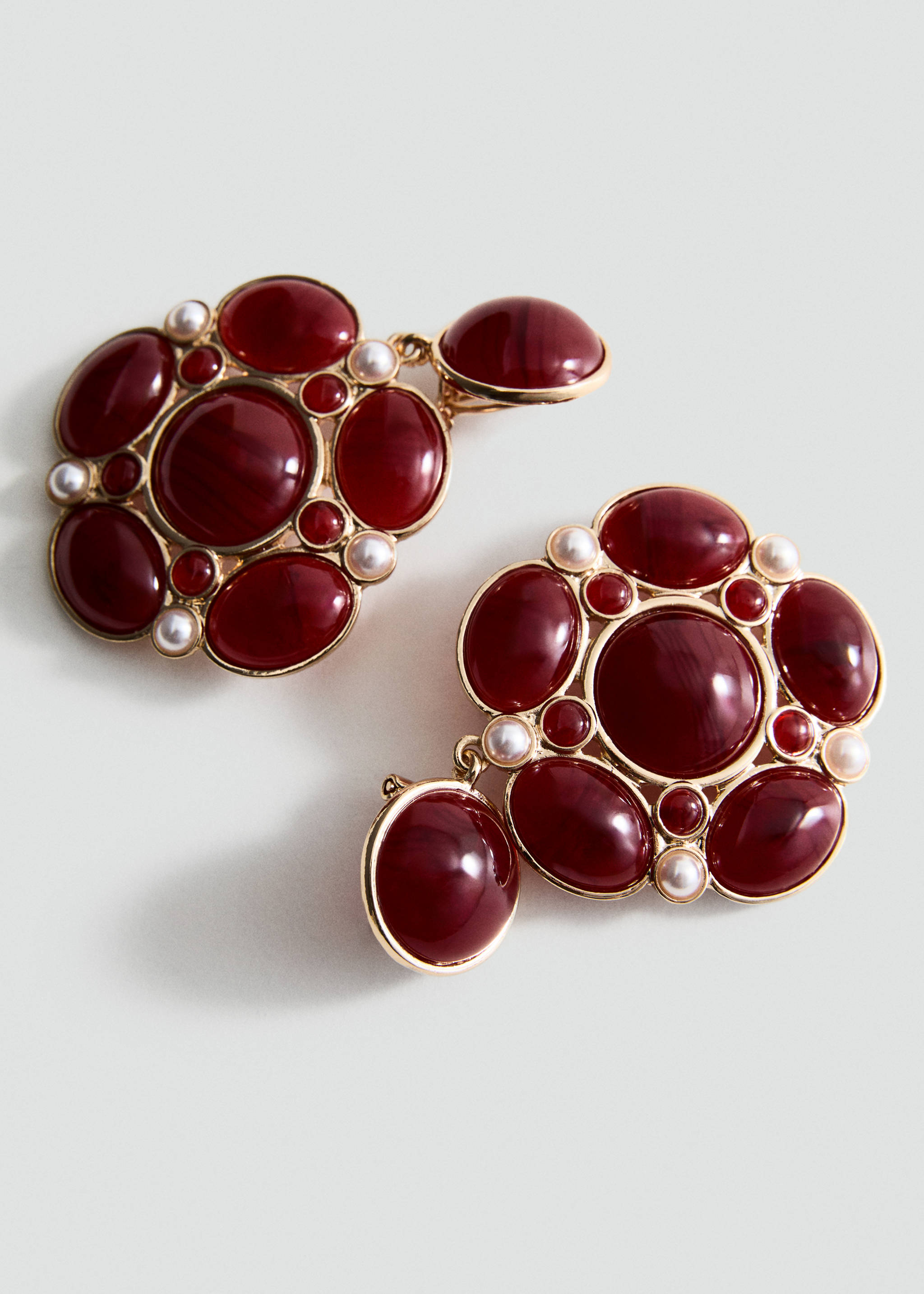 Resin stud earrings - Medium plane