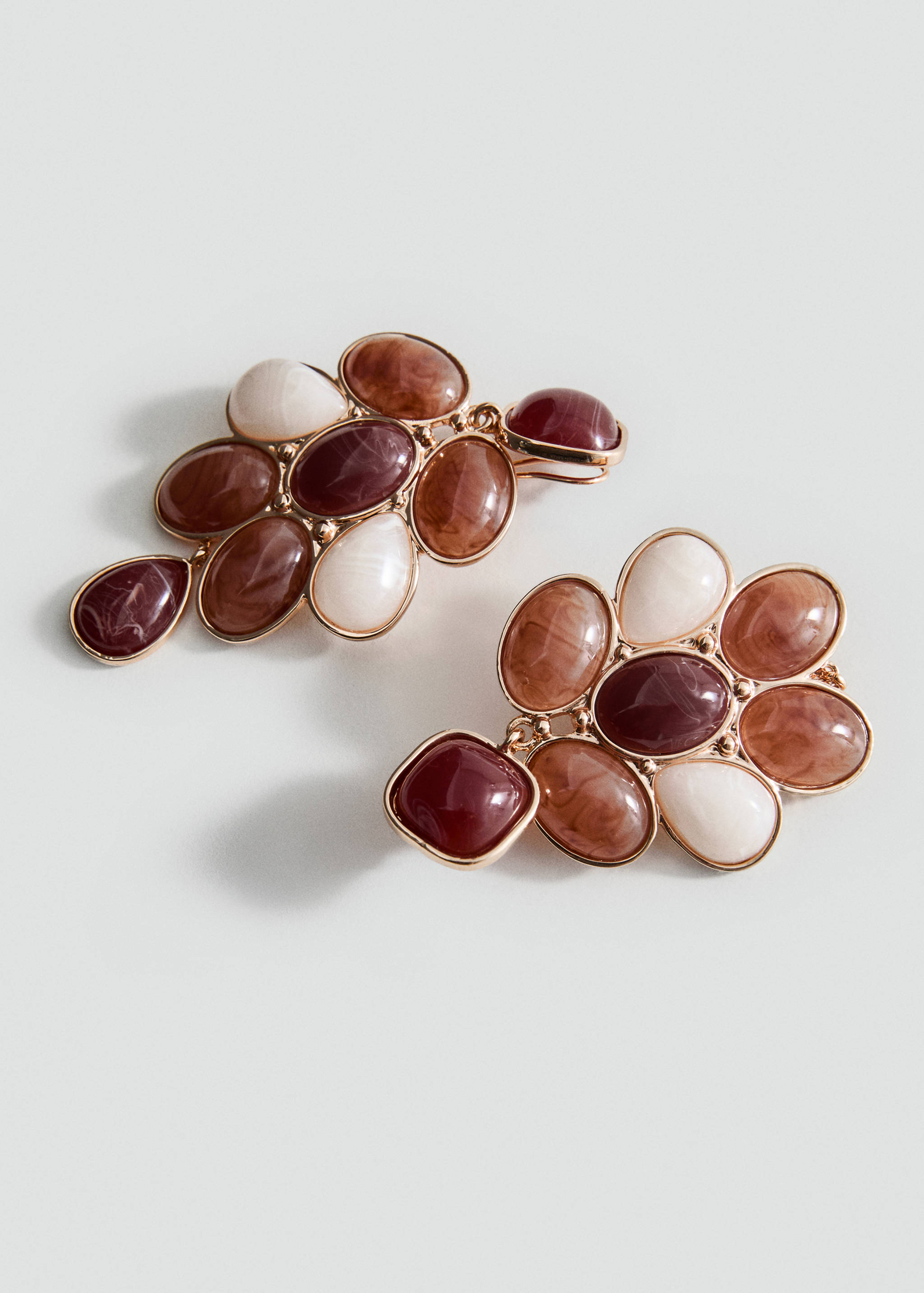 Mixed resin earrings - Medium plane