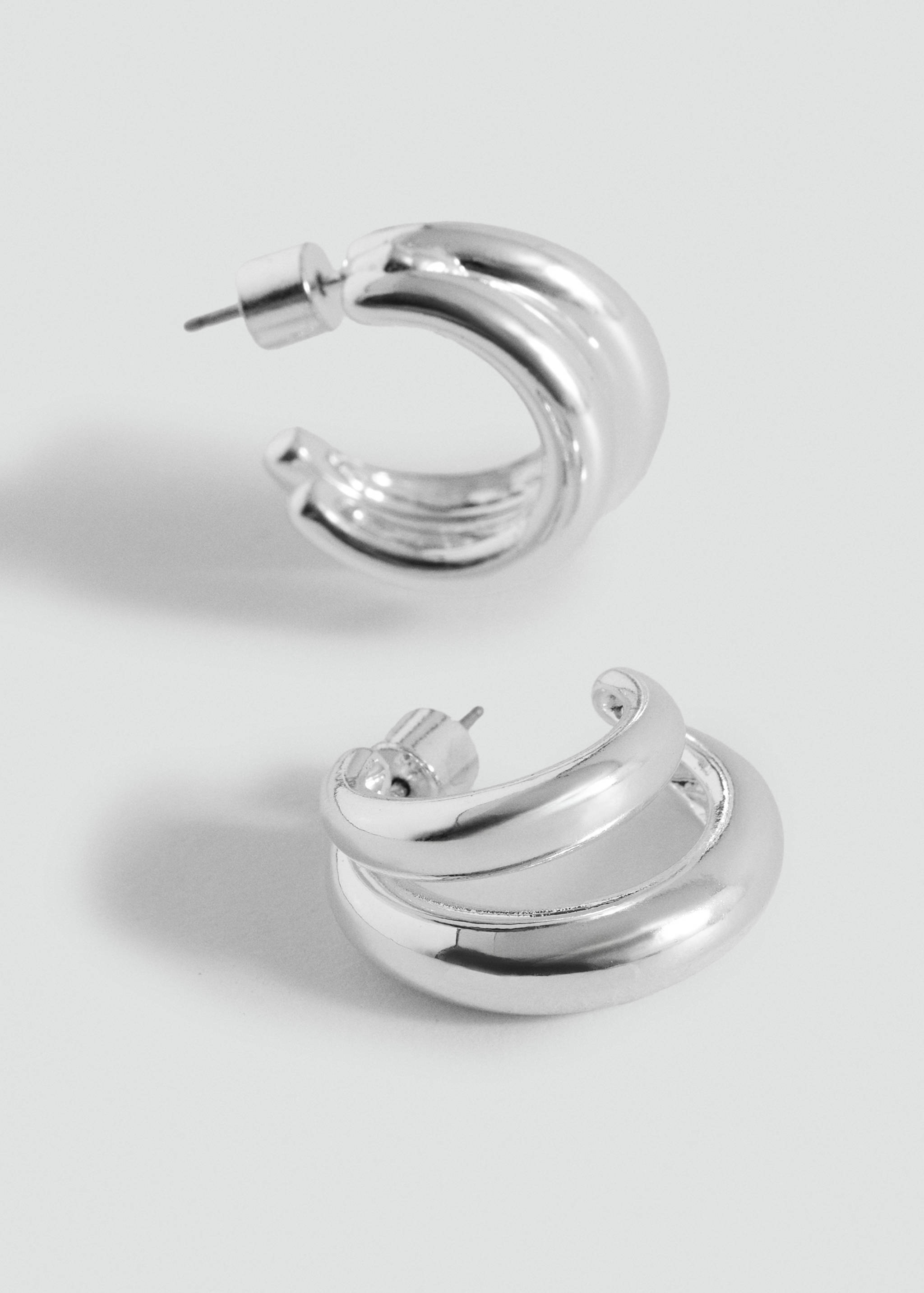 Double hoop earrings - Medium plane