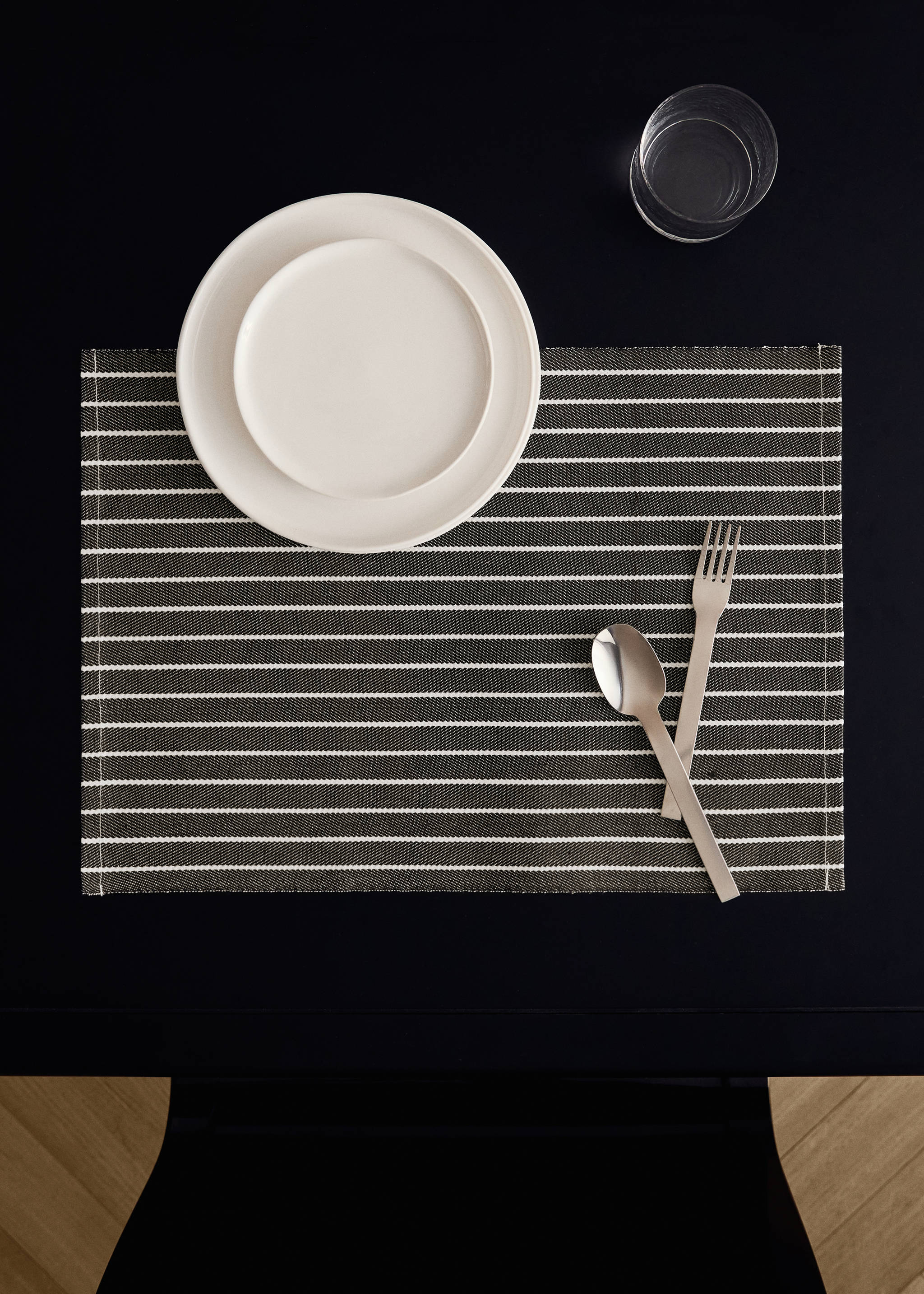 Manteles individuales algodón rayas - Plano general