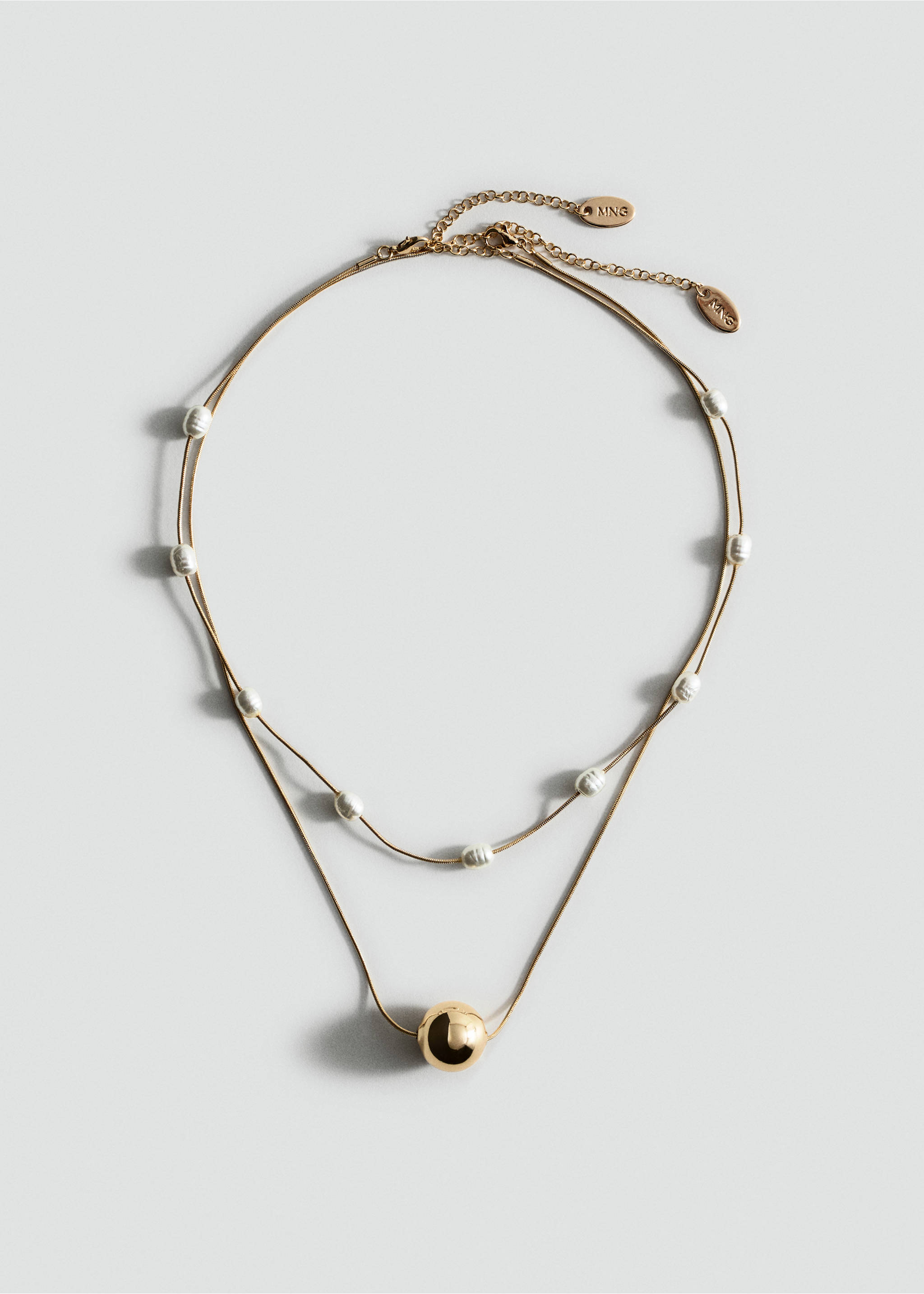 Mixed double necklace - Article without model, Gold. Ref: 17014136-00.