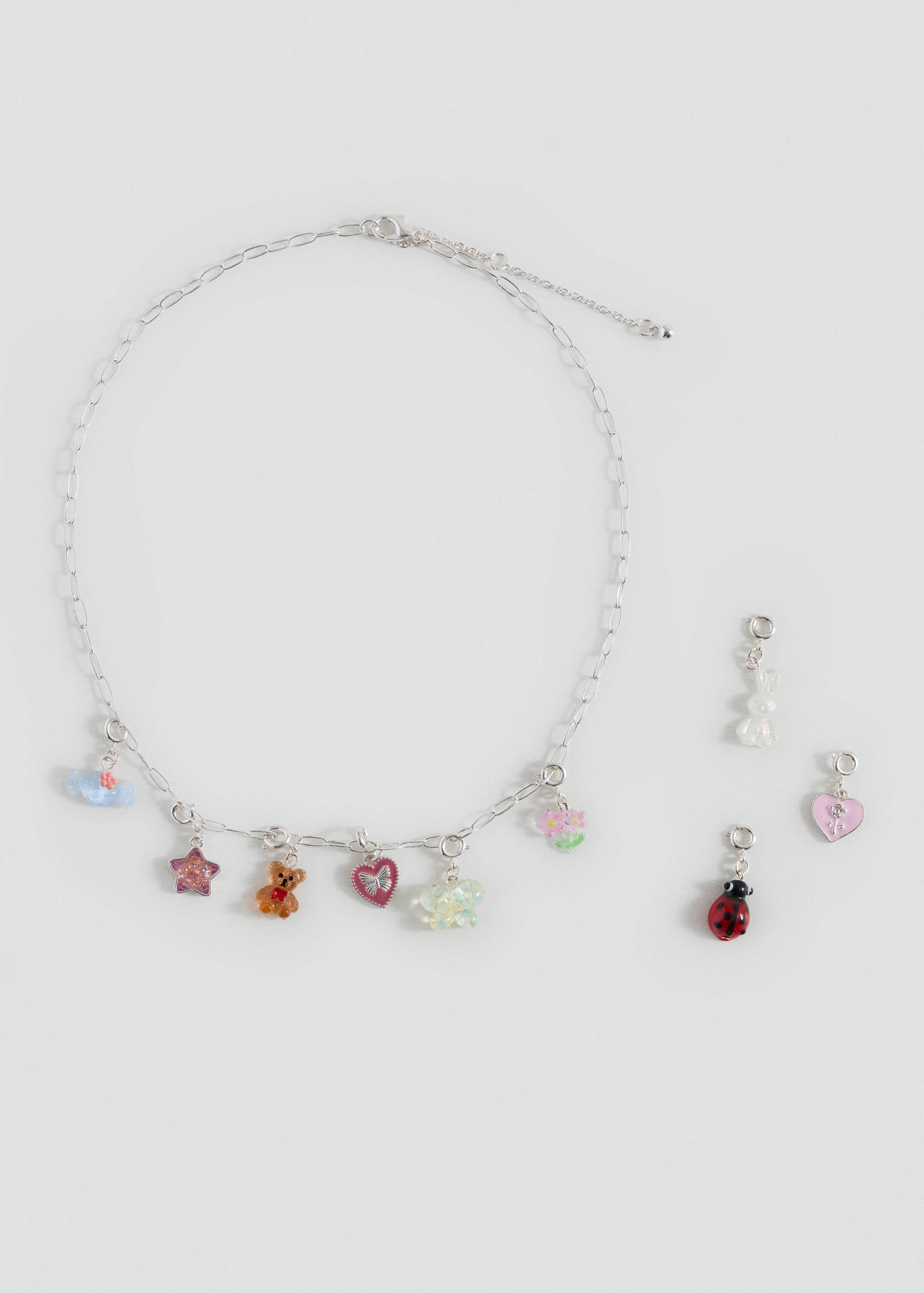 Mixed bead necklace - Medium plane